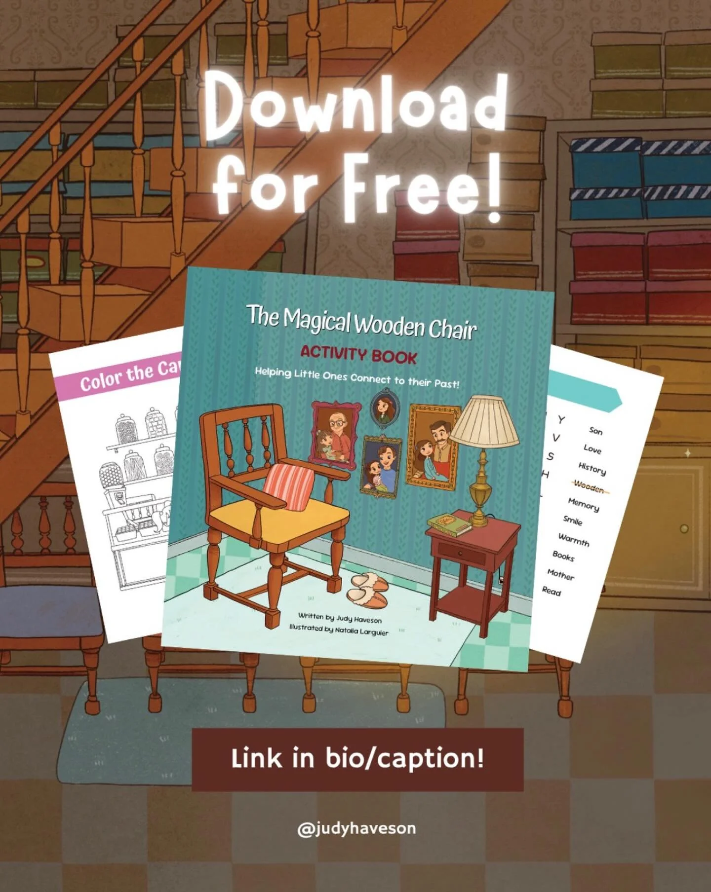 Looking for screen-free activities to keep your kids engaged? I&rsquo;ve got you covered!

Download The Magical Wooden Chair Activity Book for free! 📚✨

Inside you&rsquo;ll find: 

🎨 Coloring pages 
🧩 Puzzles and word searches 
✍️ Creative writing
