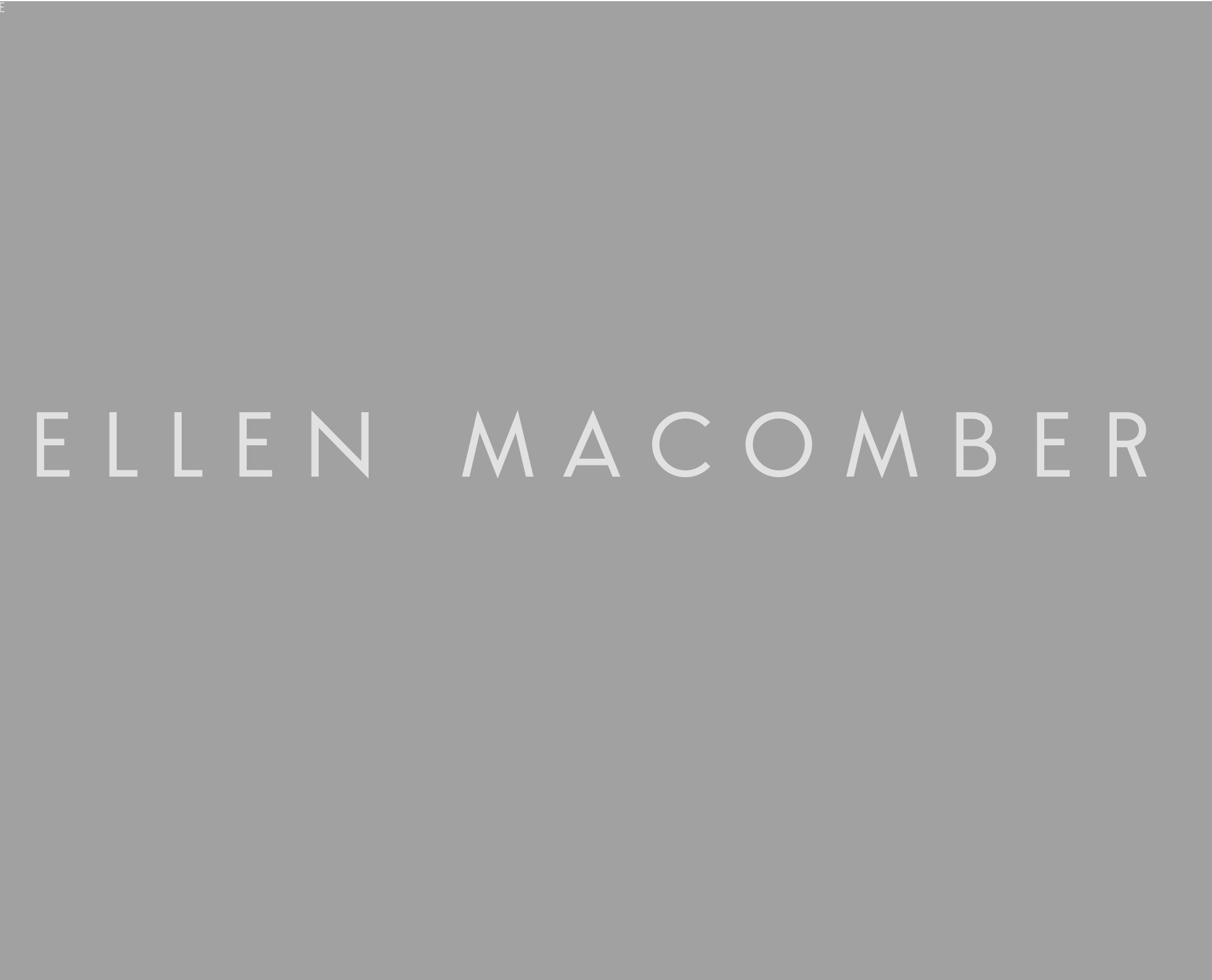 Book cover with gray background featuring the title 'Ellen Macomber' in white text at the bottom.