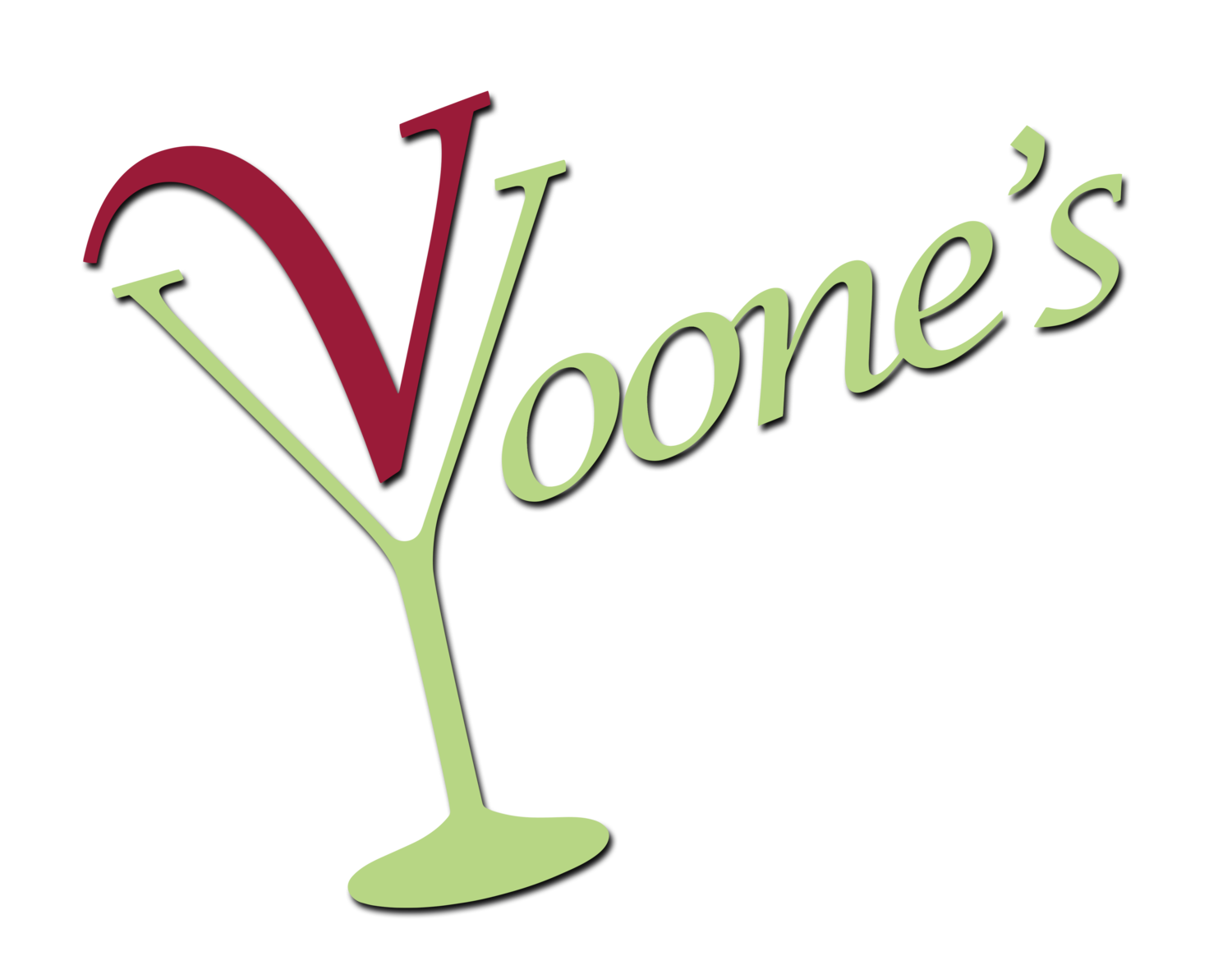 vyoone's logo in green and red