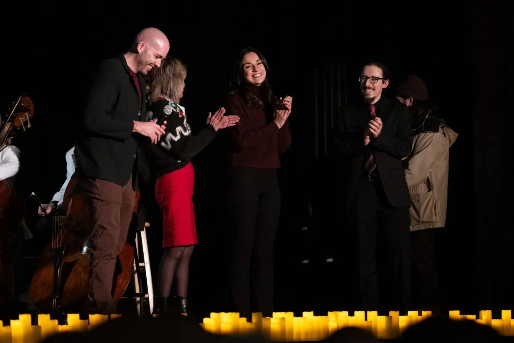 NEPA Philharmonic staff at candlelit Holiday Concert