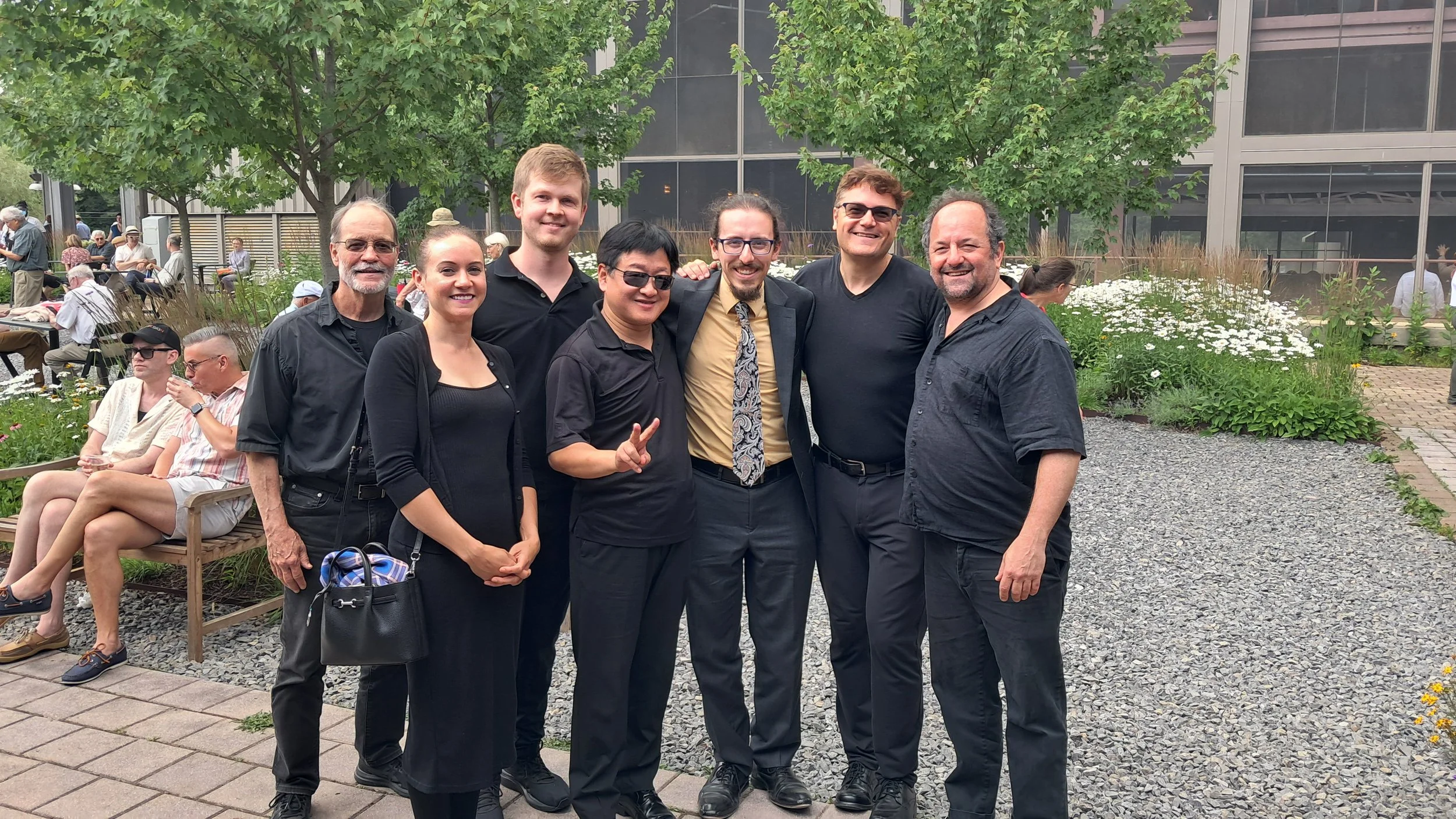 Chason with NEPA Philharmonic musicians at Glimmerglass