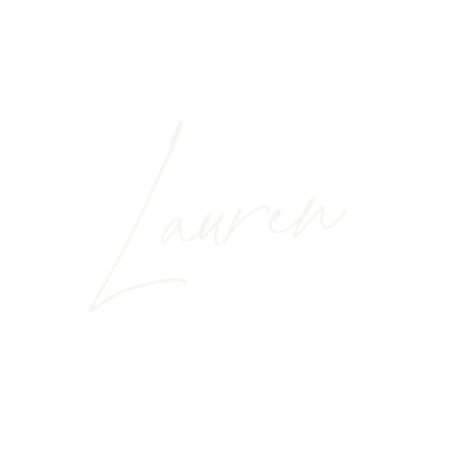 Black background with the name 'Lauren' written in white, cursive script.
