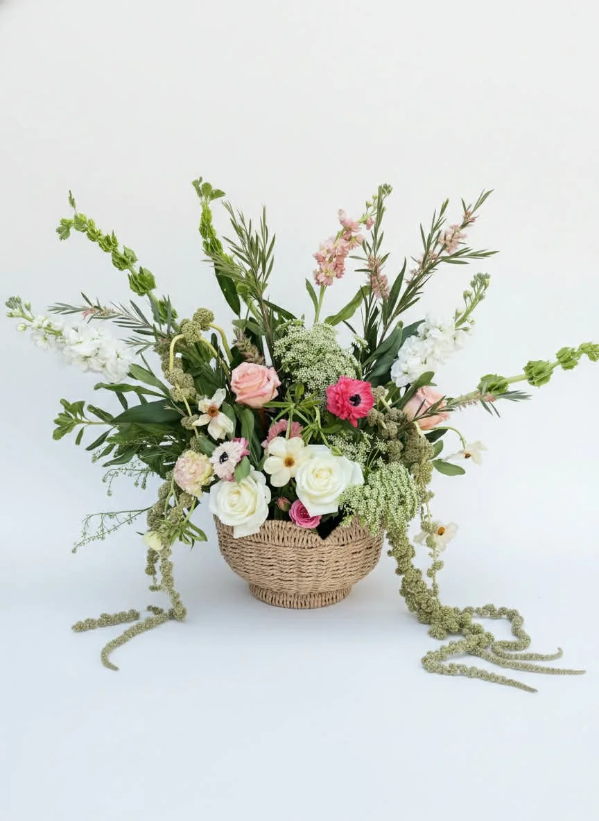 Bright birthday bouquet with mixed gerbera daisies in assorted colors.