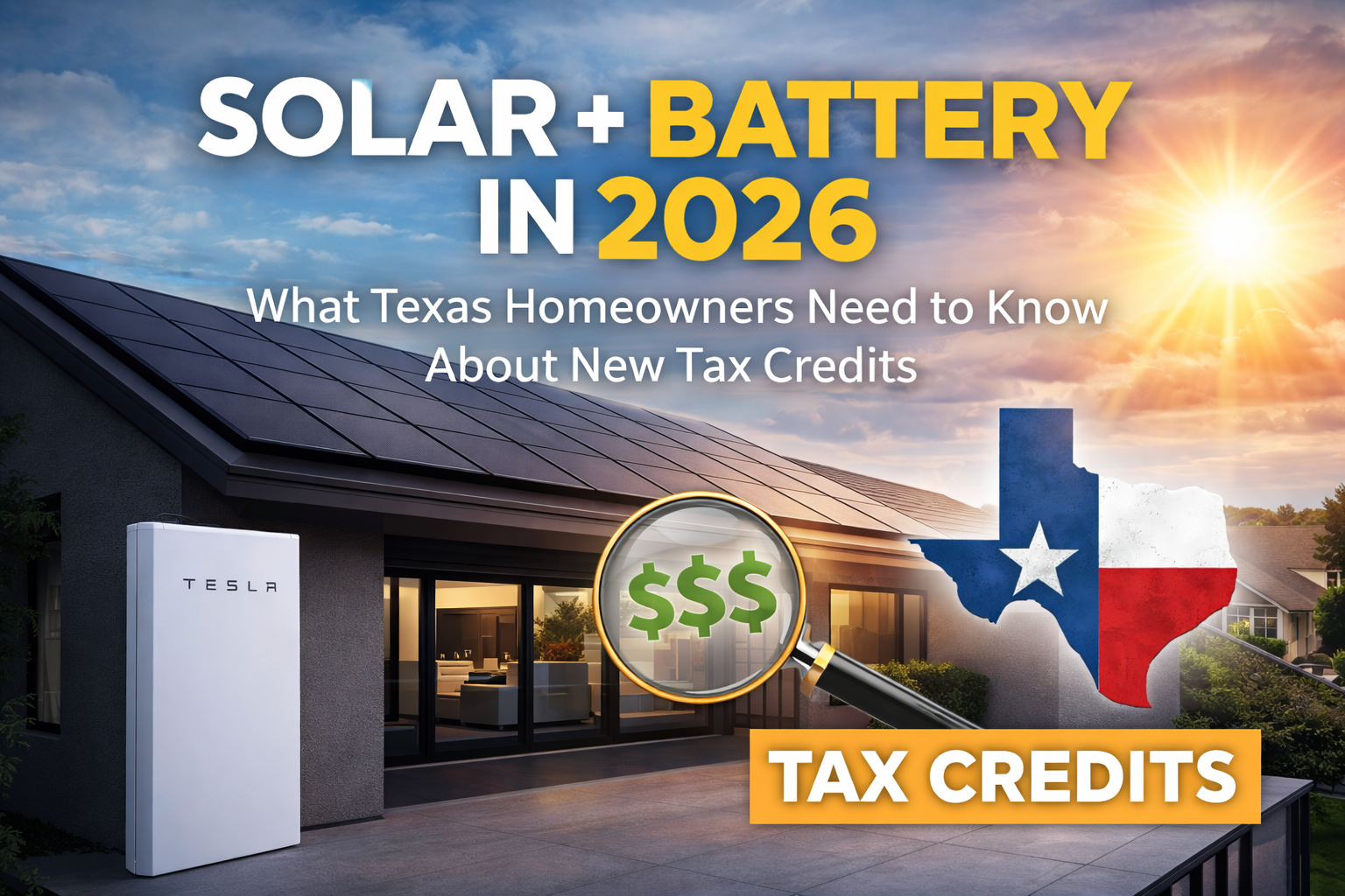 Solar + Battery in 2026: What Texas Homeowners Need to Know About New Tax Credits