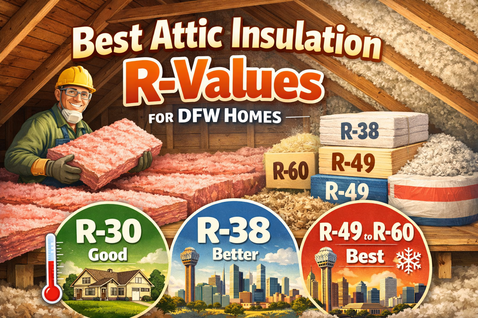Best Attic Insulation R-Values for DFW Homes