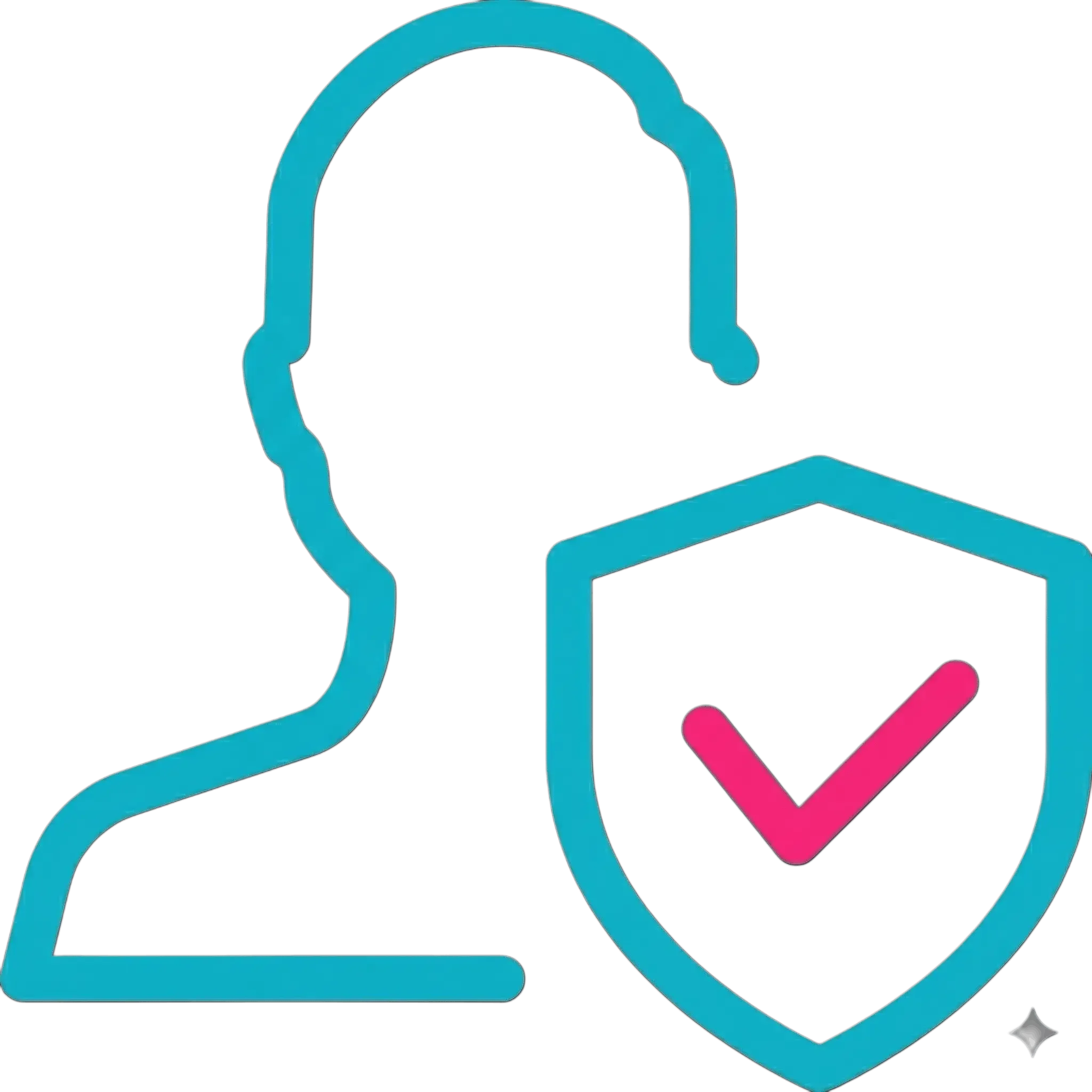 Dryer vent cleaning safety icon with shield and checkmark representing certified and secure service