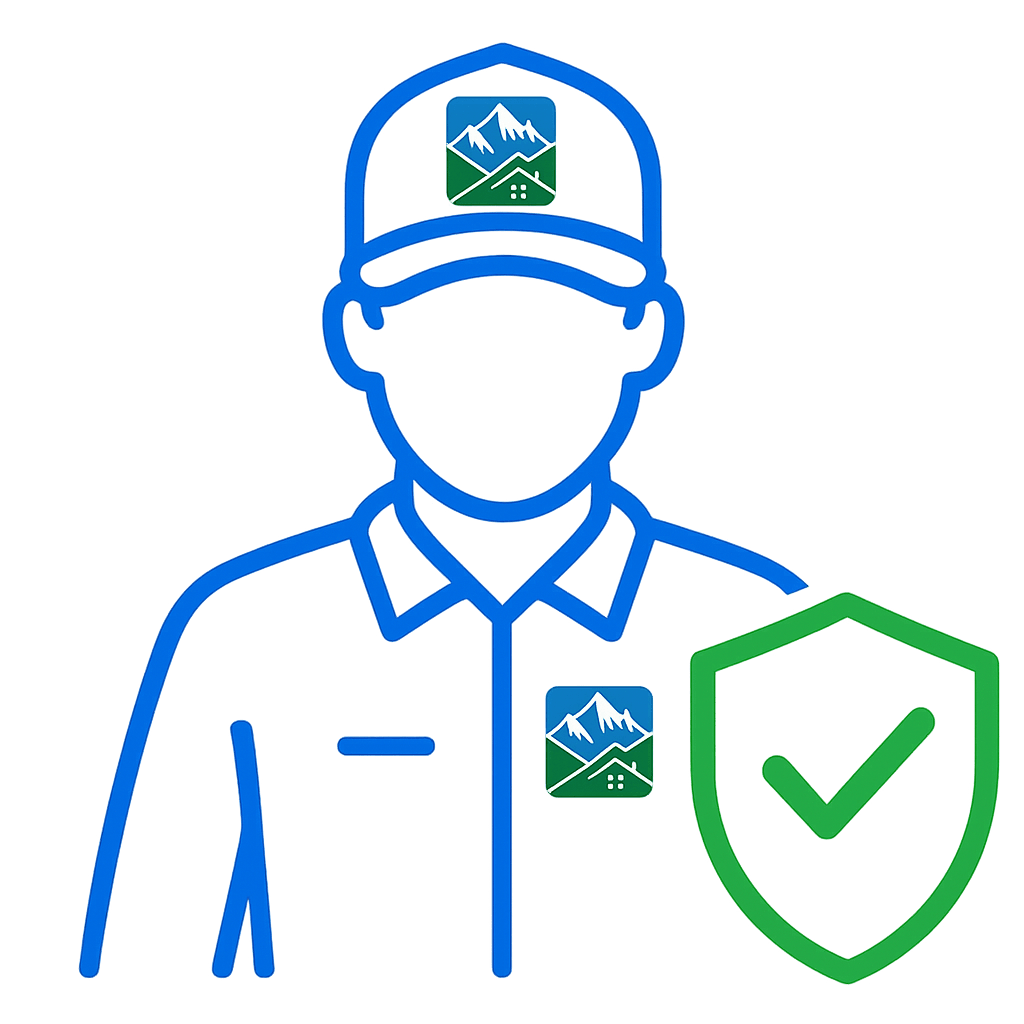 Dryer vent cleaning safety icon with shield and checkmark representing certified and secure service