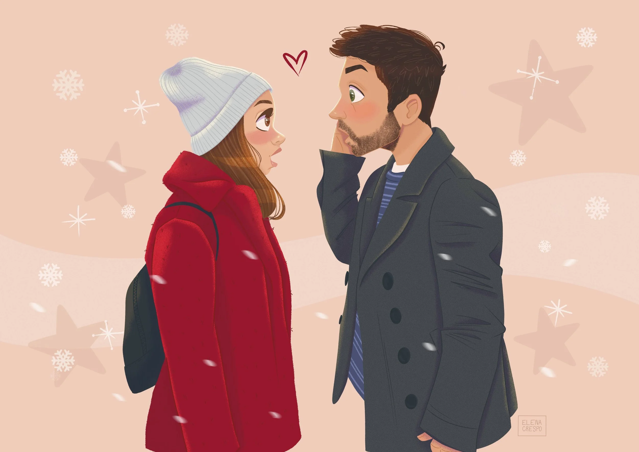 Ilustración personalizada, regalo, pareja