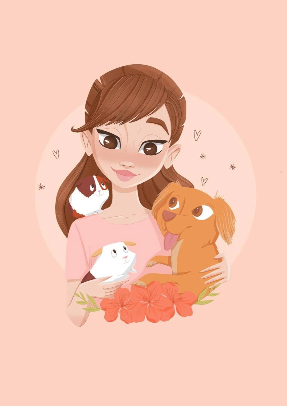 Ilustración personalizada, regalo, mascota, perro
