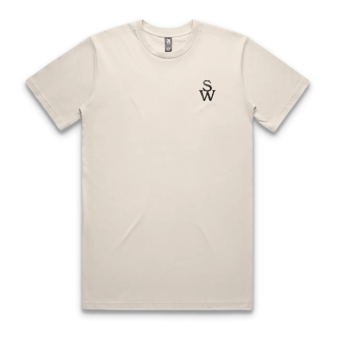 Off-White Measure Once Cut Twice Cotton T-Shirt Sawdust and Whiskey