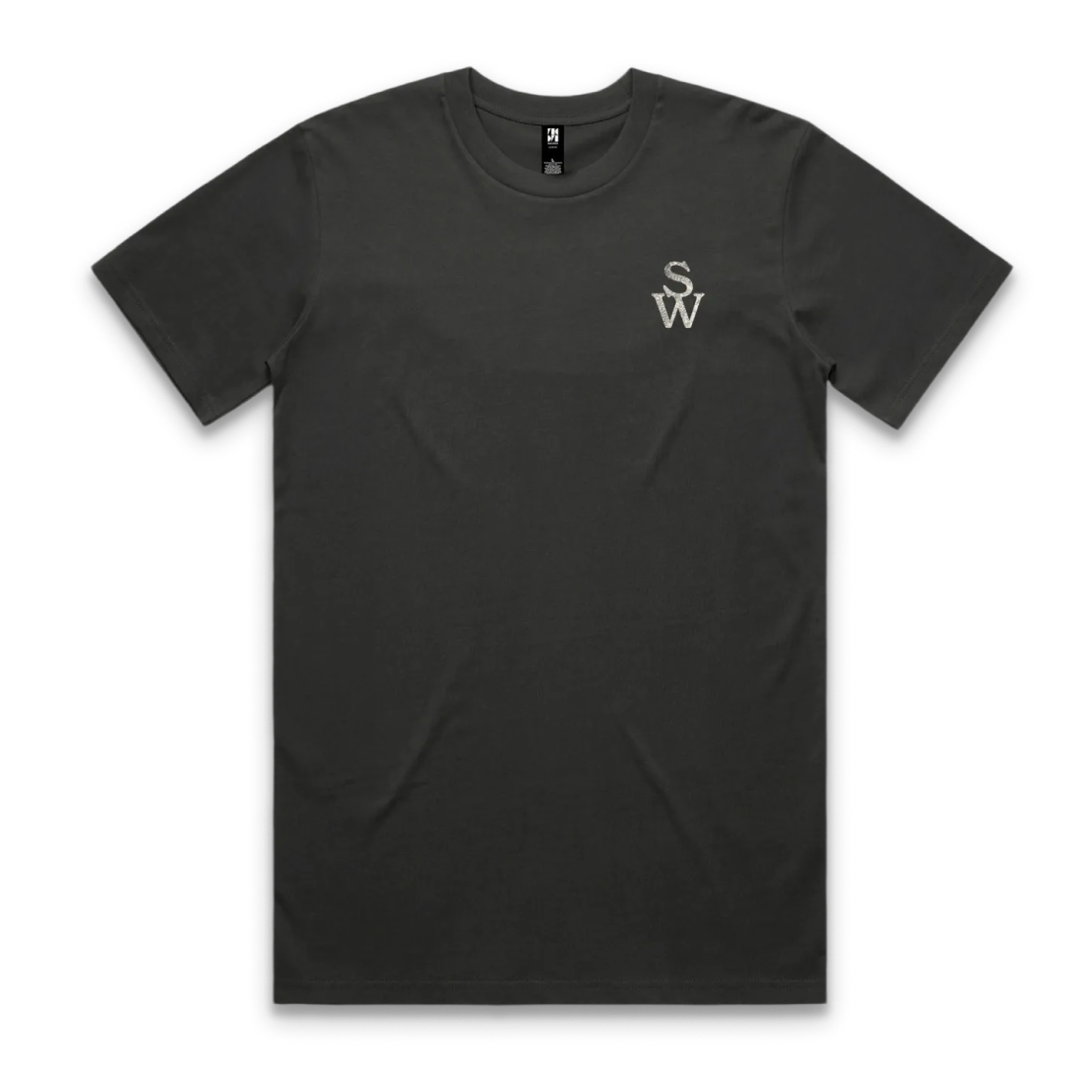 Measure Once Cut Twice Graphic Tee in Coal Black by Sawdust and Whiskey
