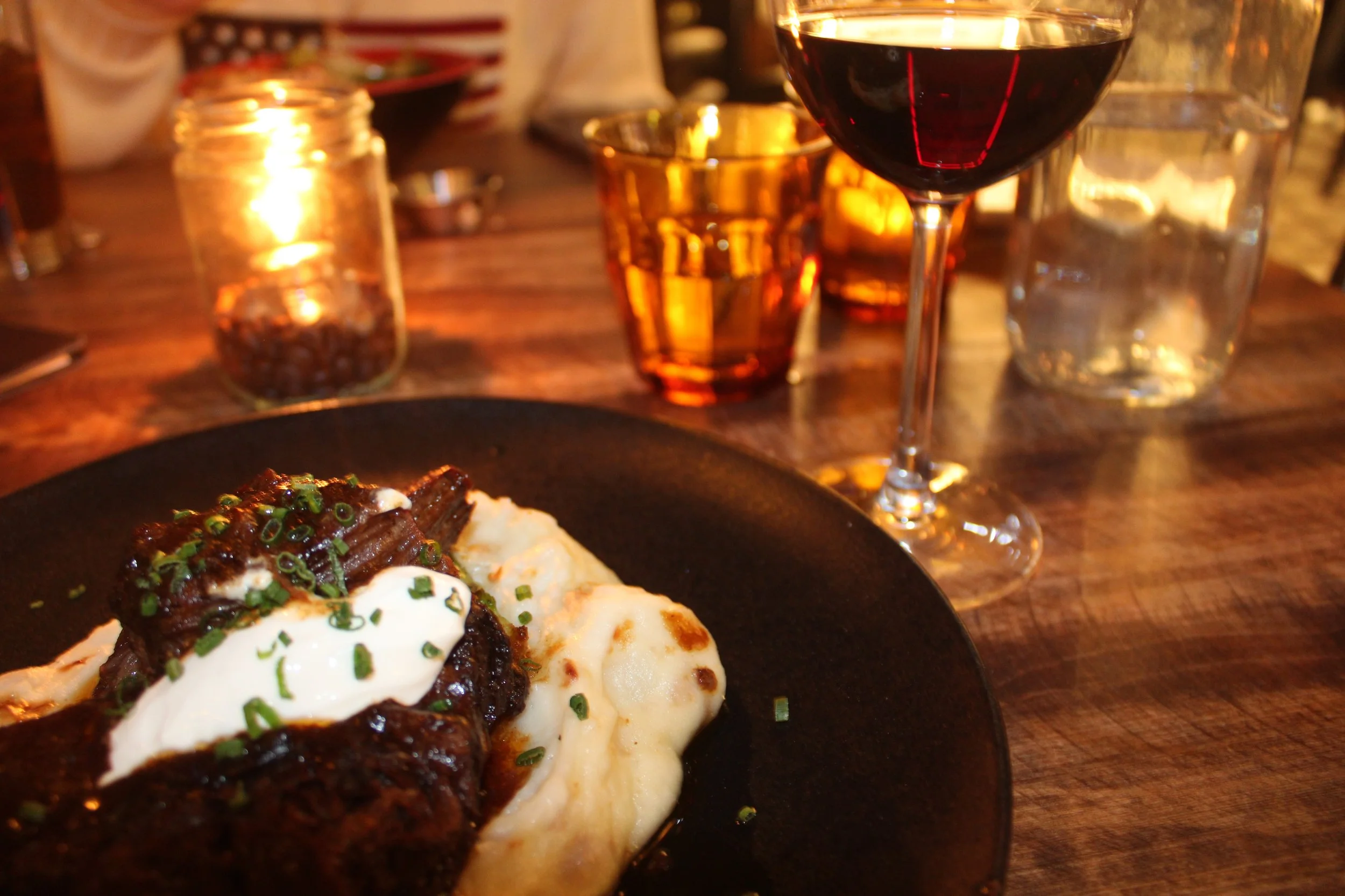 Beef roast with red wine from The Plank in Hamilton, Ontario