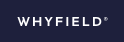 Black background with white text 'WHYFIELD'