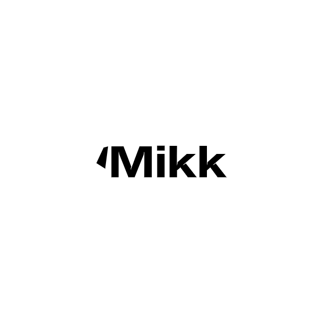 Logo with stylized letters MIKK on a white background.
