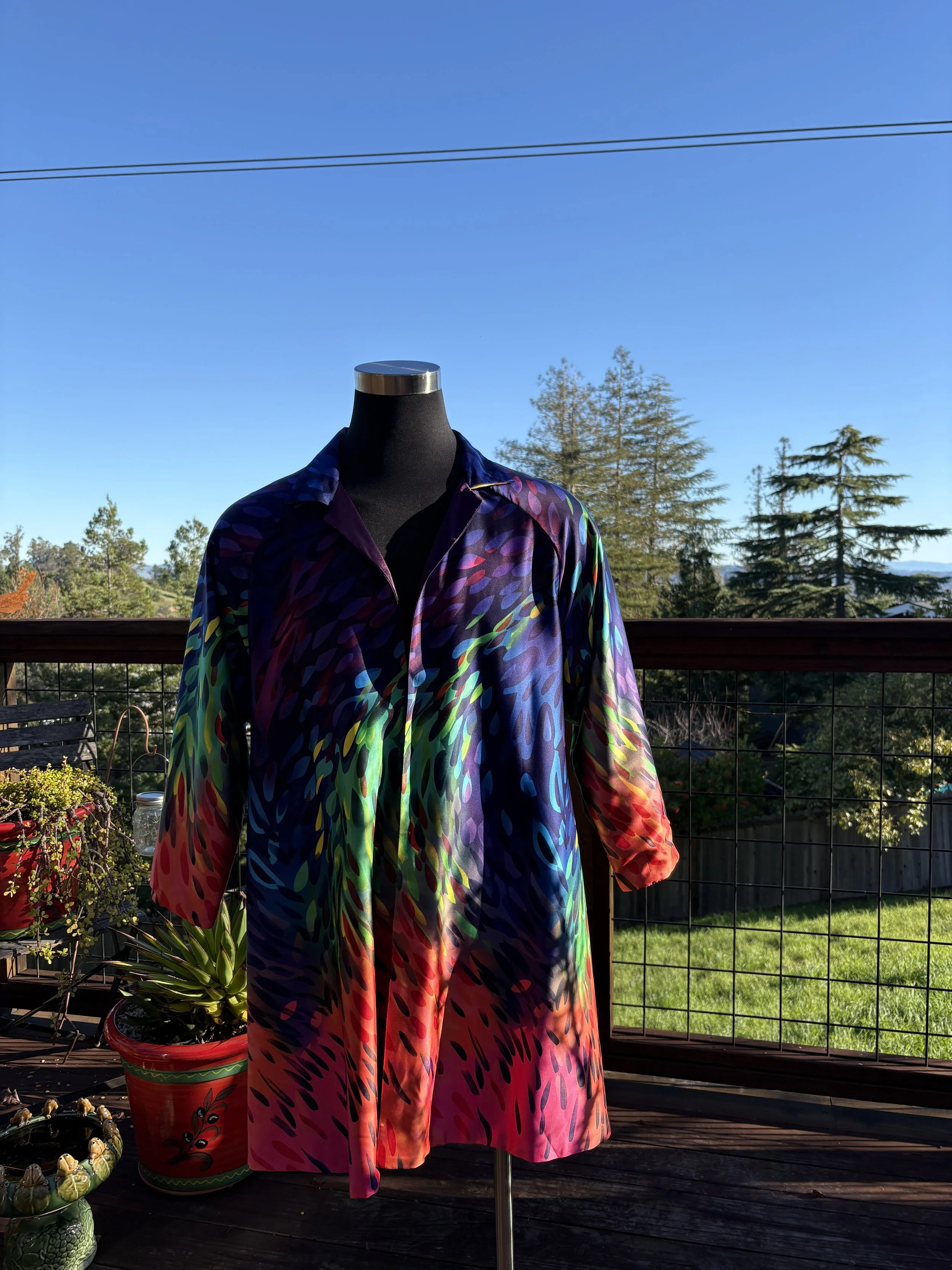 Rainbow Rayon Charmeuse Jacket