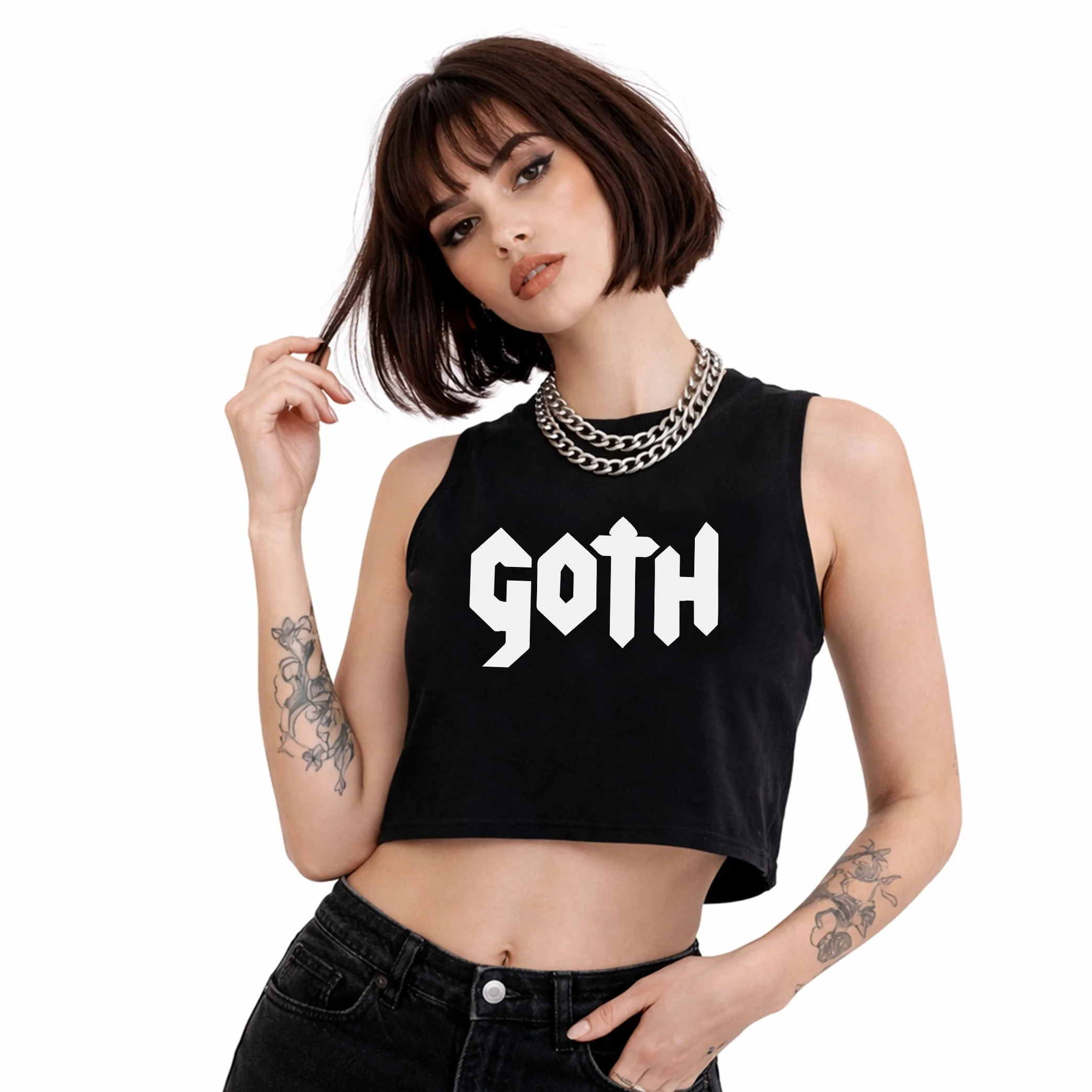 Goth Crop Top