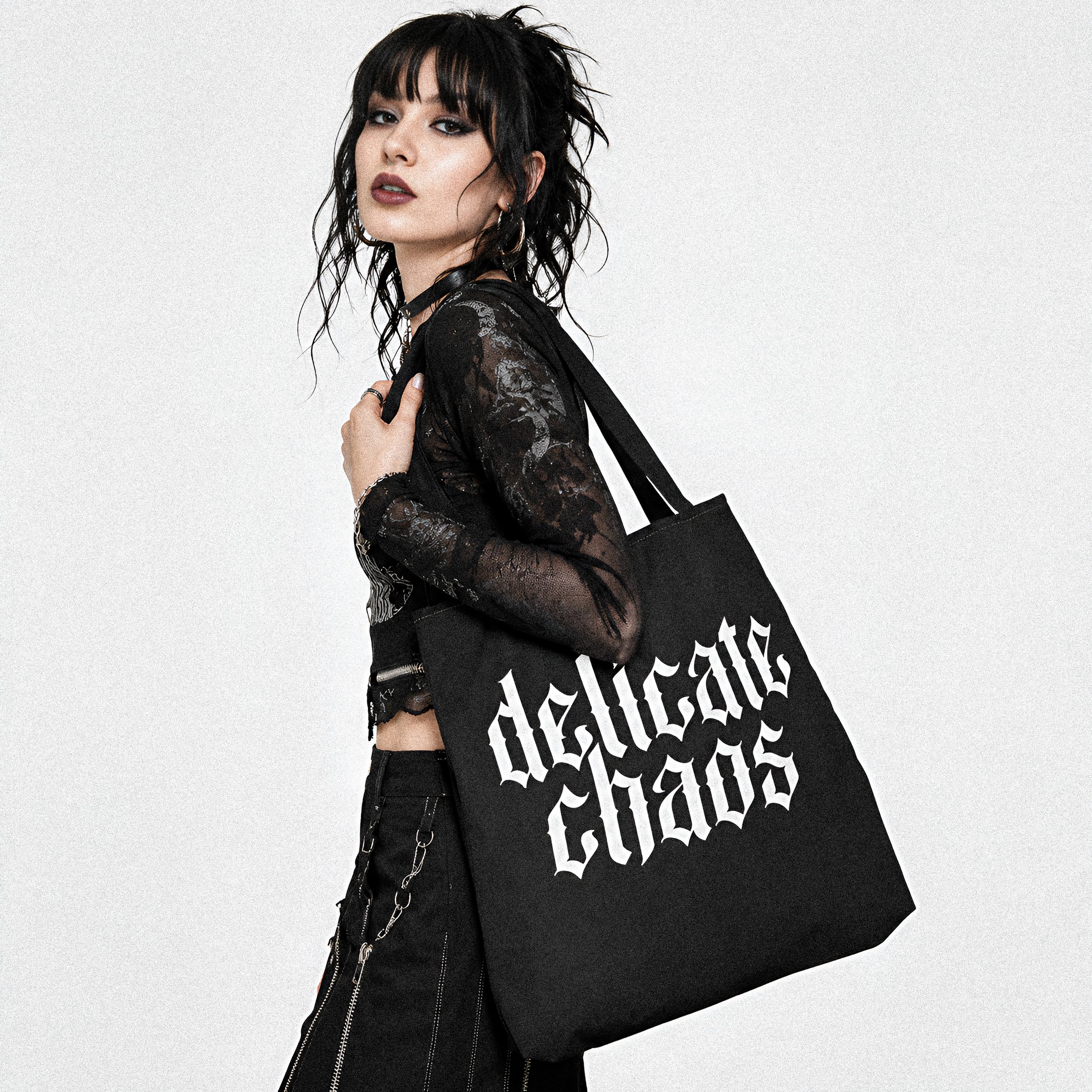 Delicate Chaos Large Tote Bag