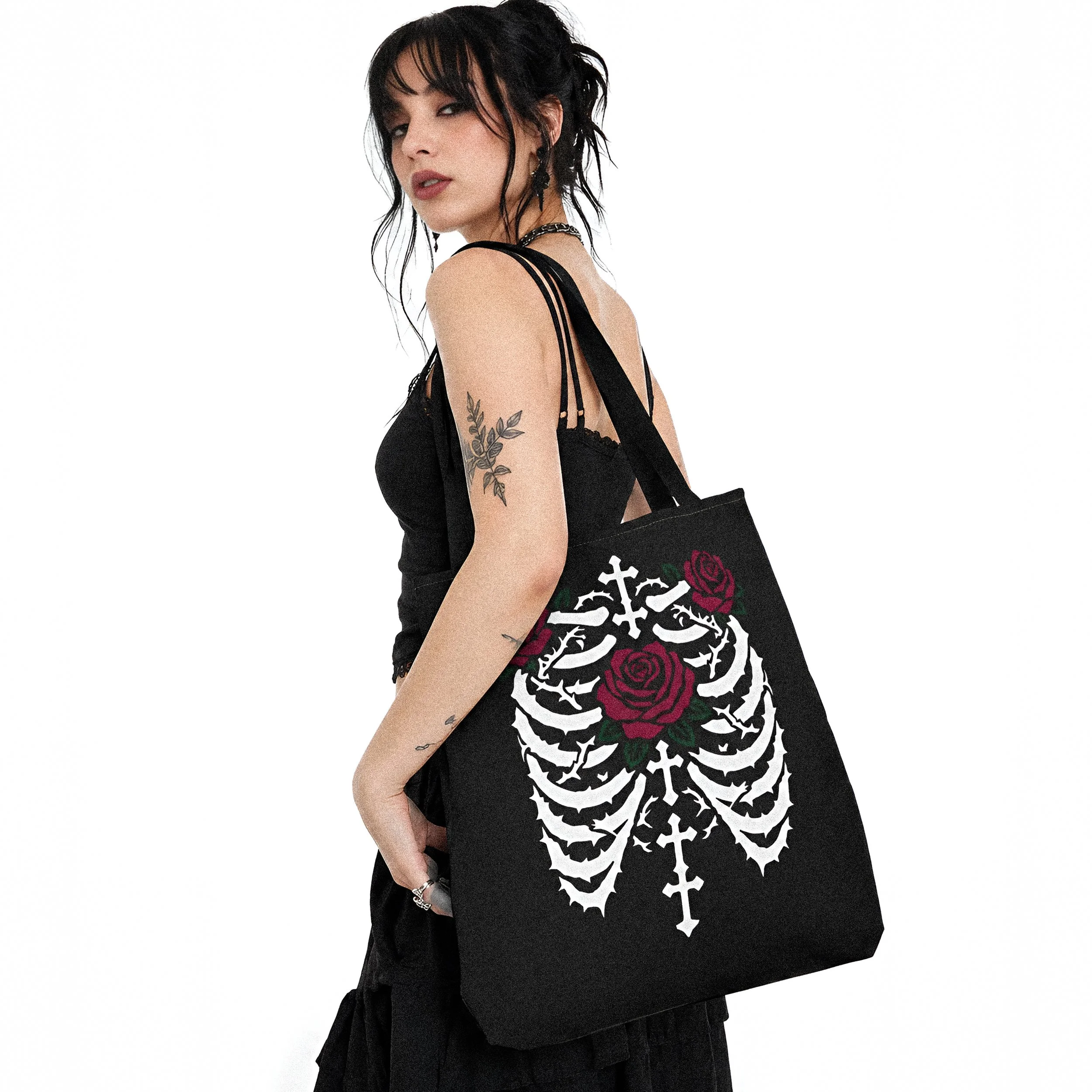 Sacred Bones Large Tote Bag