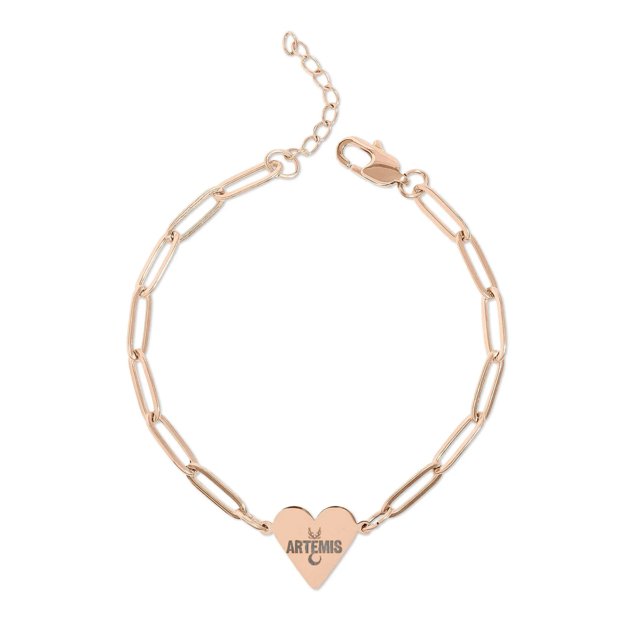 Artemis Paperclip Heart Bracelet