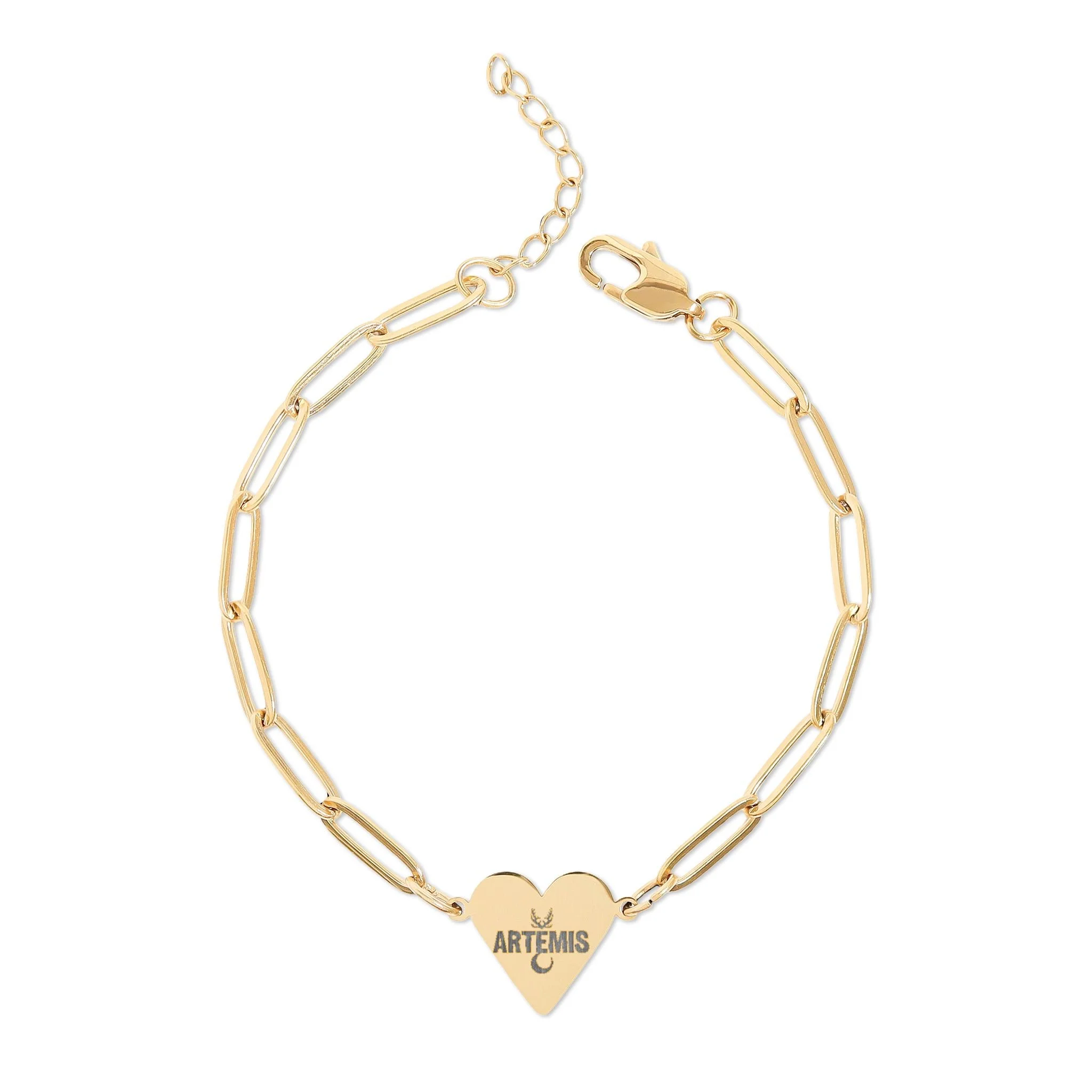 Artemis Paperclip Heart Bracelet