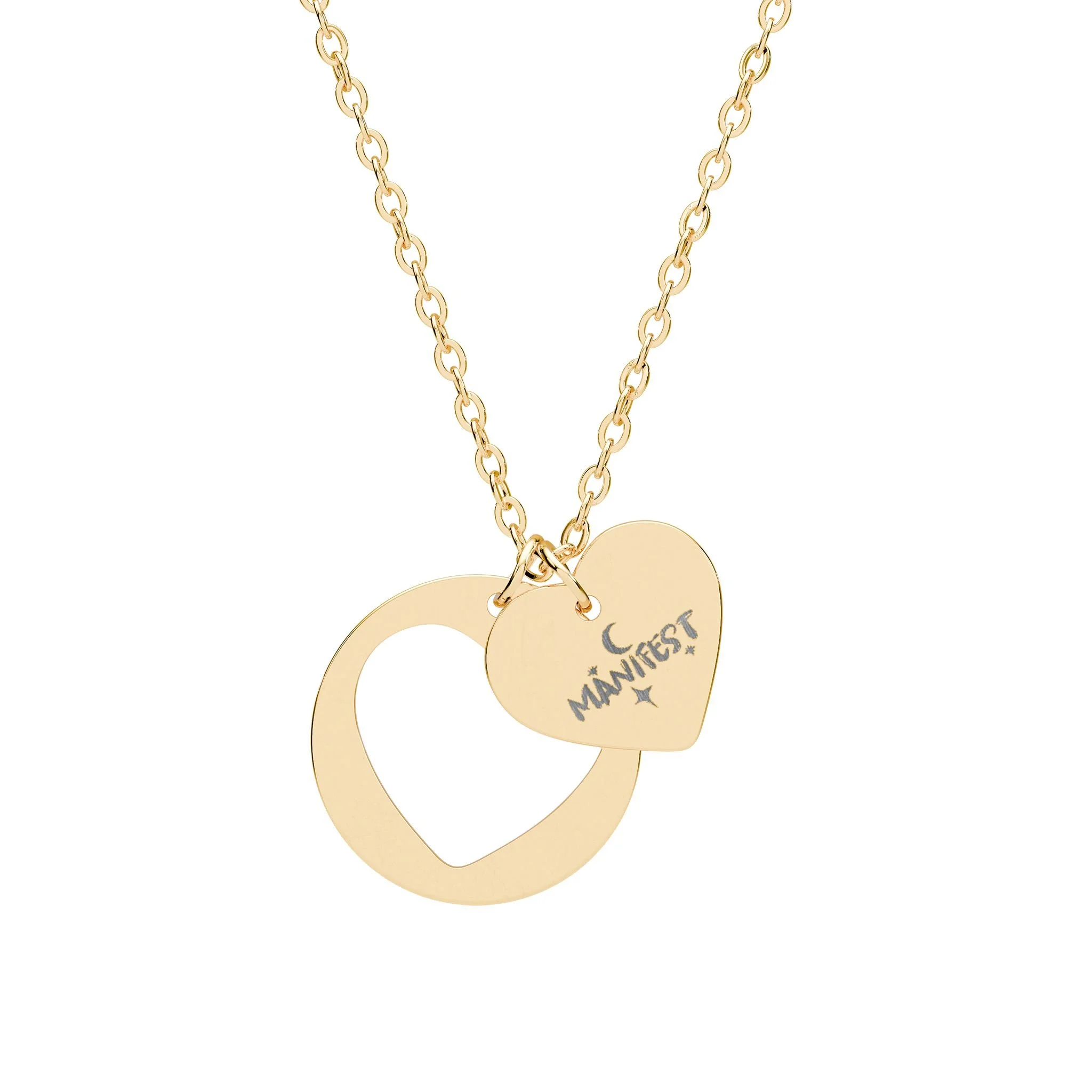 Manifest Heart Cutout Necklace