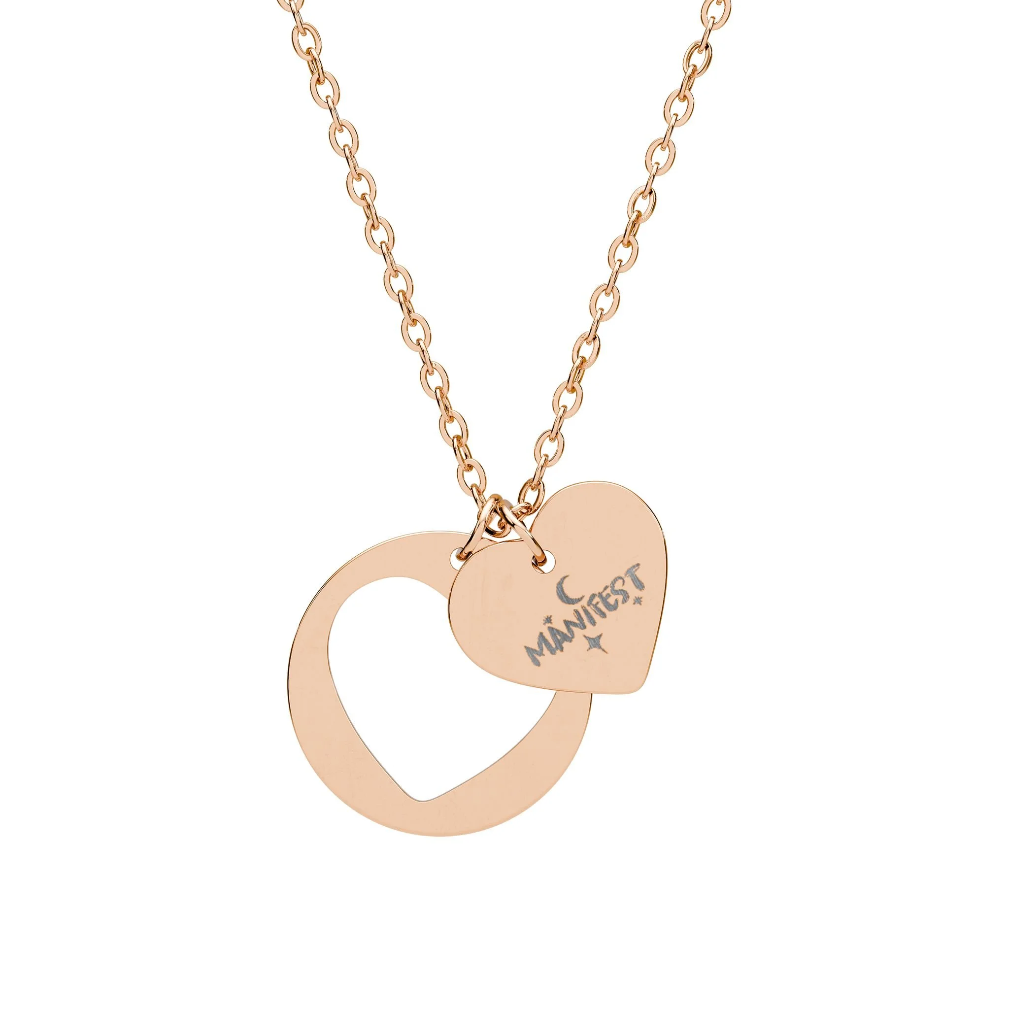 Manifest Heart Cutout Necklace