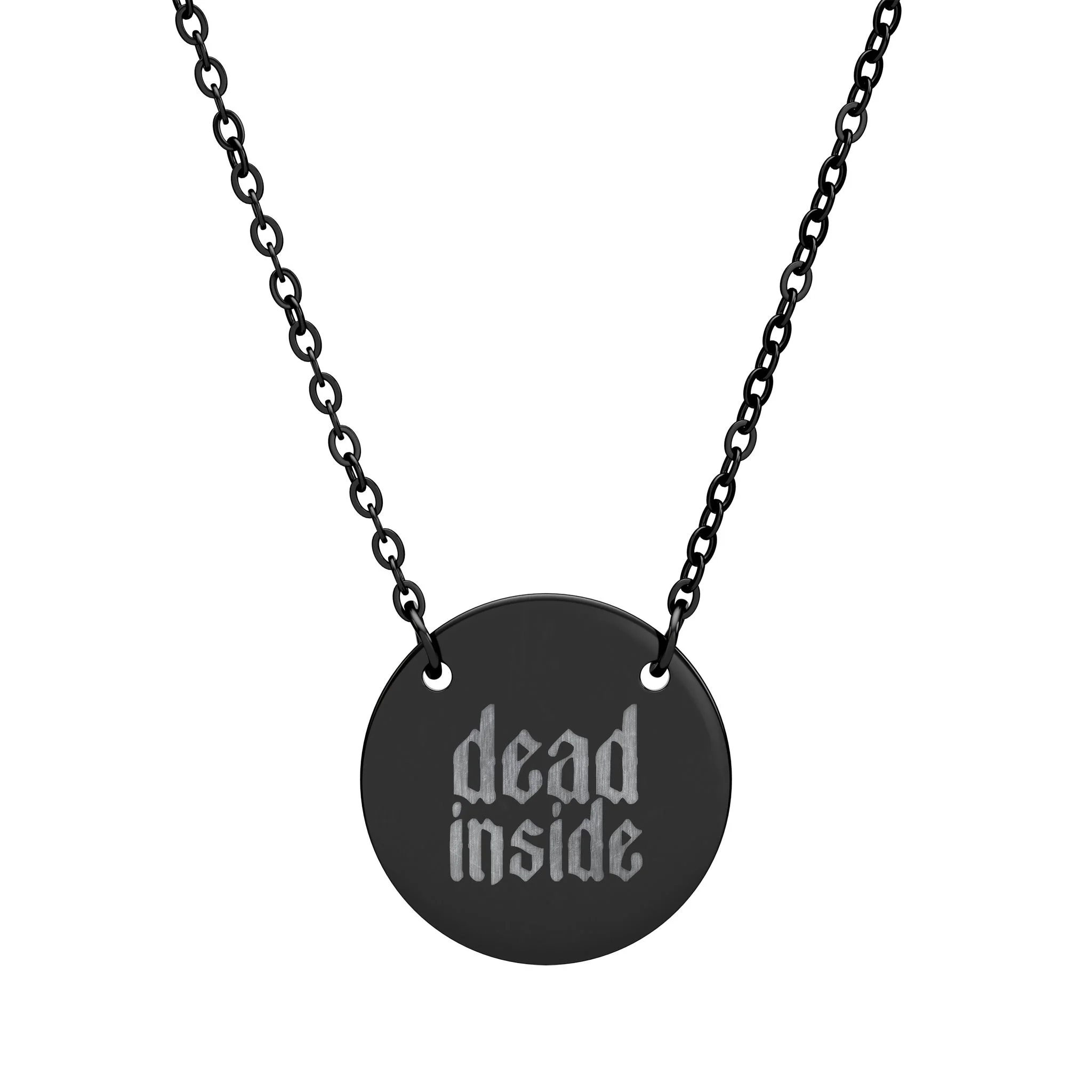 Dead Inside Circle Necklace