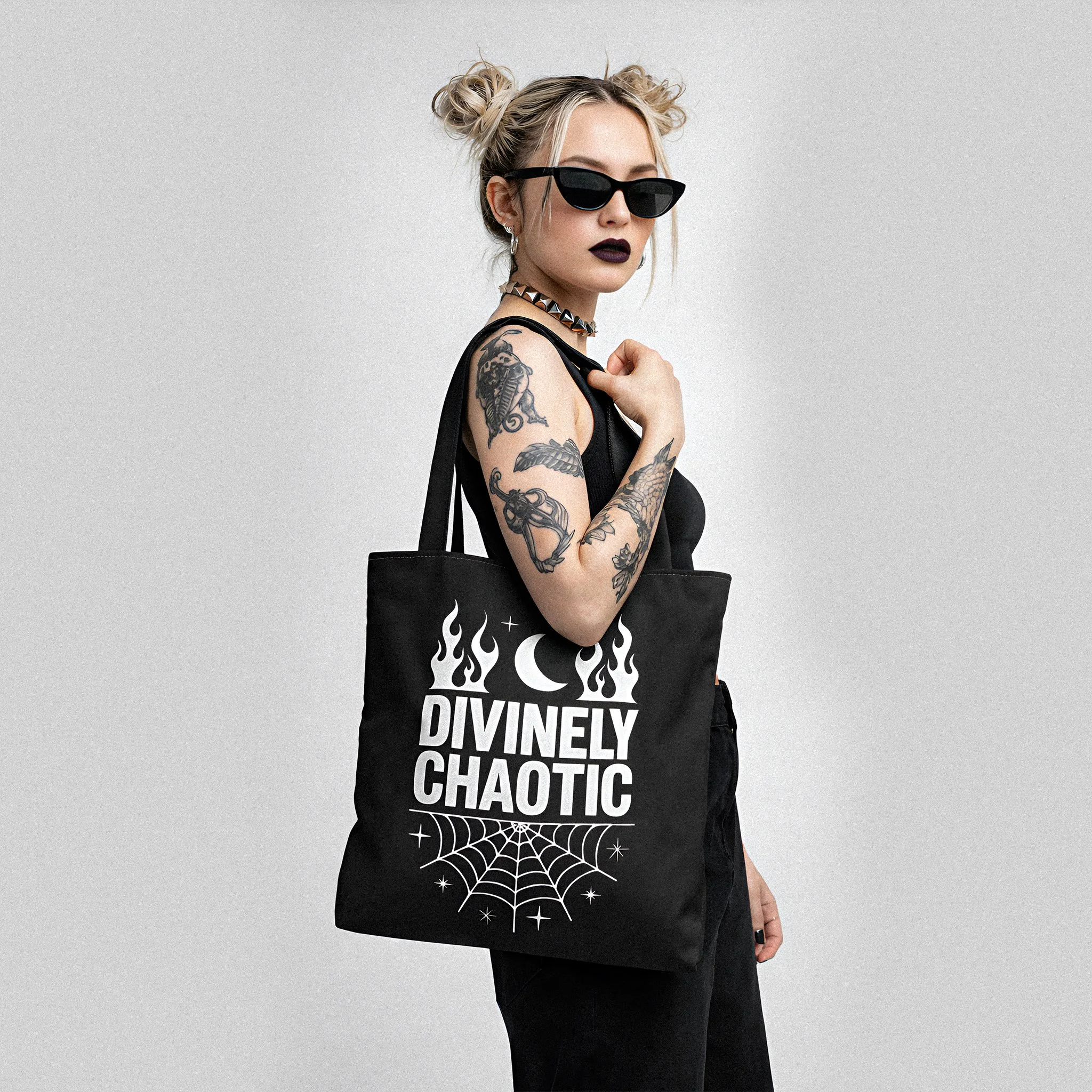 Divinely Chaotic Large Tote Bag