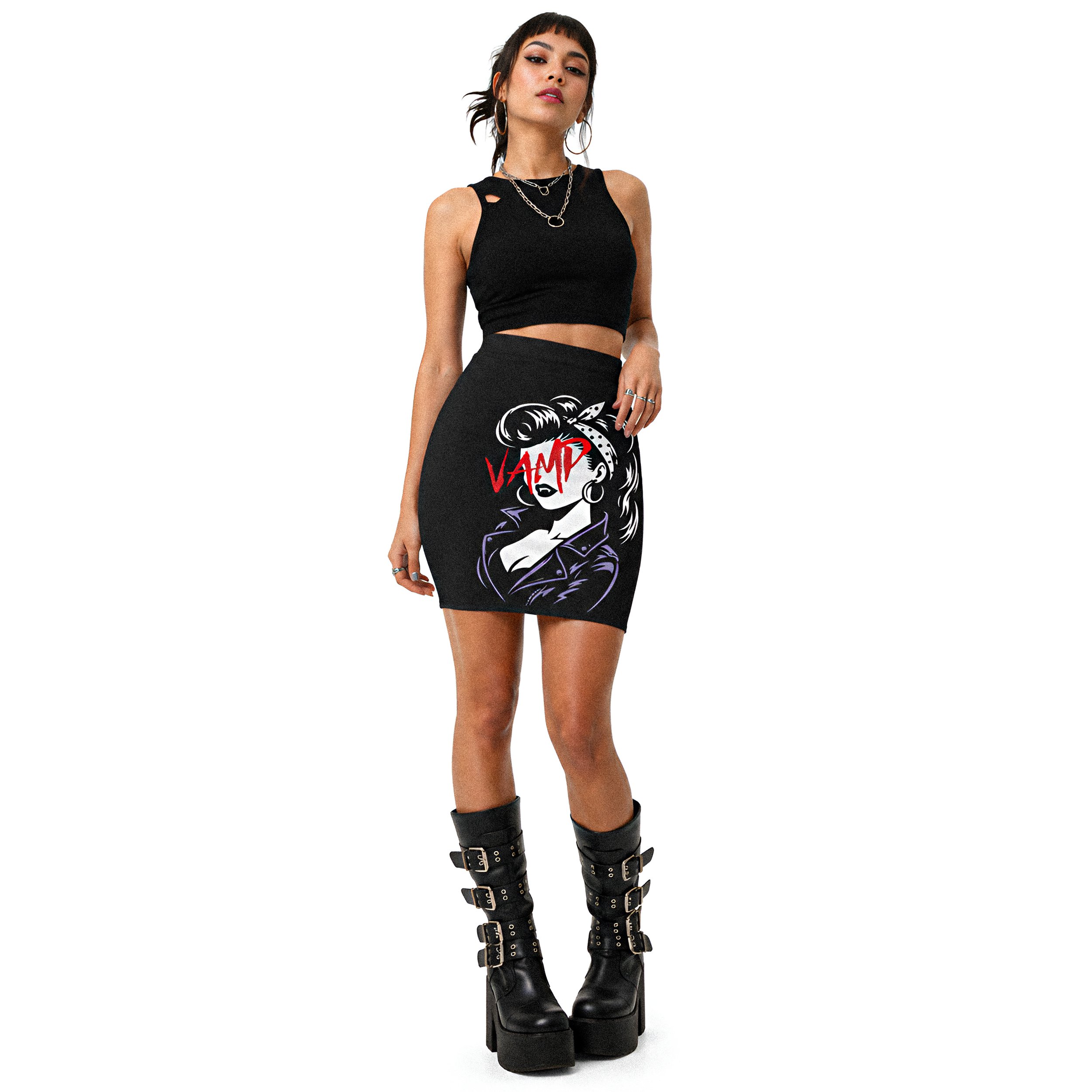 Vamp Pencil Skirt