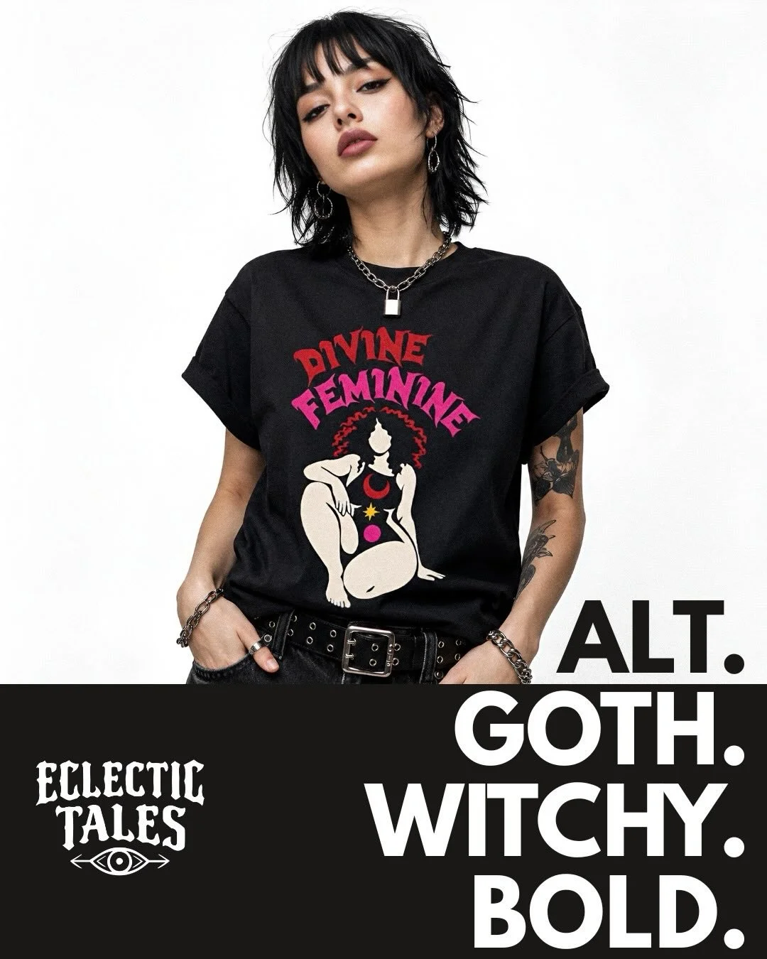 Statement streetwear for the unapologetic.
Wear the attitude. Enter the collection. 
Link in bio ⛓️
#eclectictales #altfashion #streetwear #glamourghoul
#darkfashion
