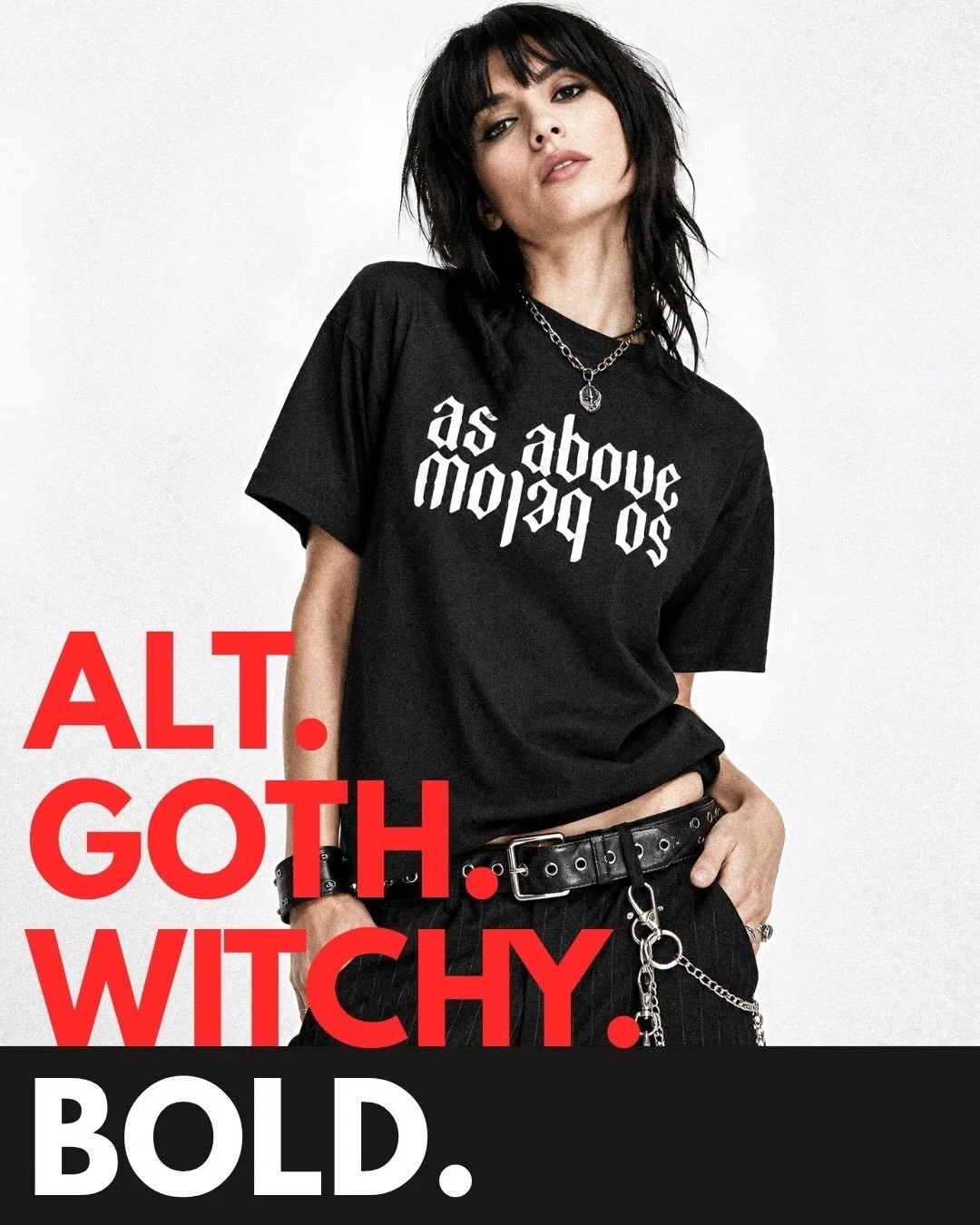 Your wardrobe called. It wants more attitude. 🖤
Statement tees for the bold, the witchy, the goth, and the gloriously unconventional. 

Tap the link in bio and find your new favorite tee. 🛒✨ 
#eclectictales #streetwear #altfashion #edgyfashion #gla