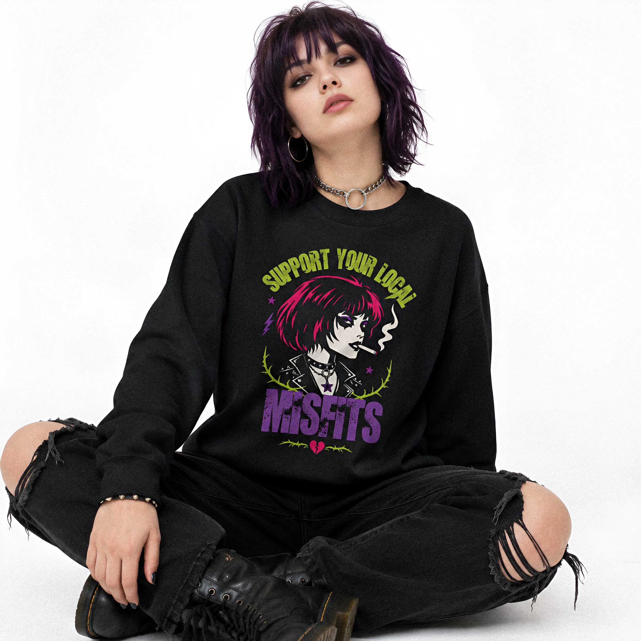 Support Your Local Misfits  Sweatshirt