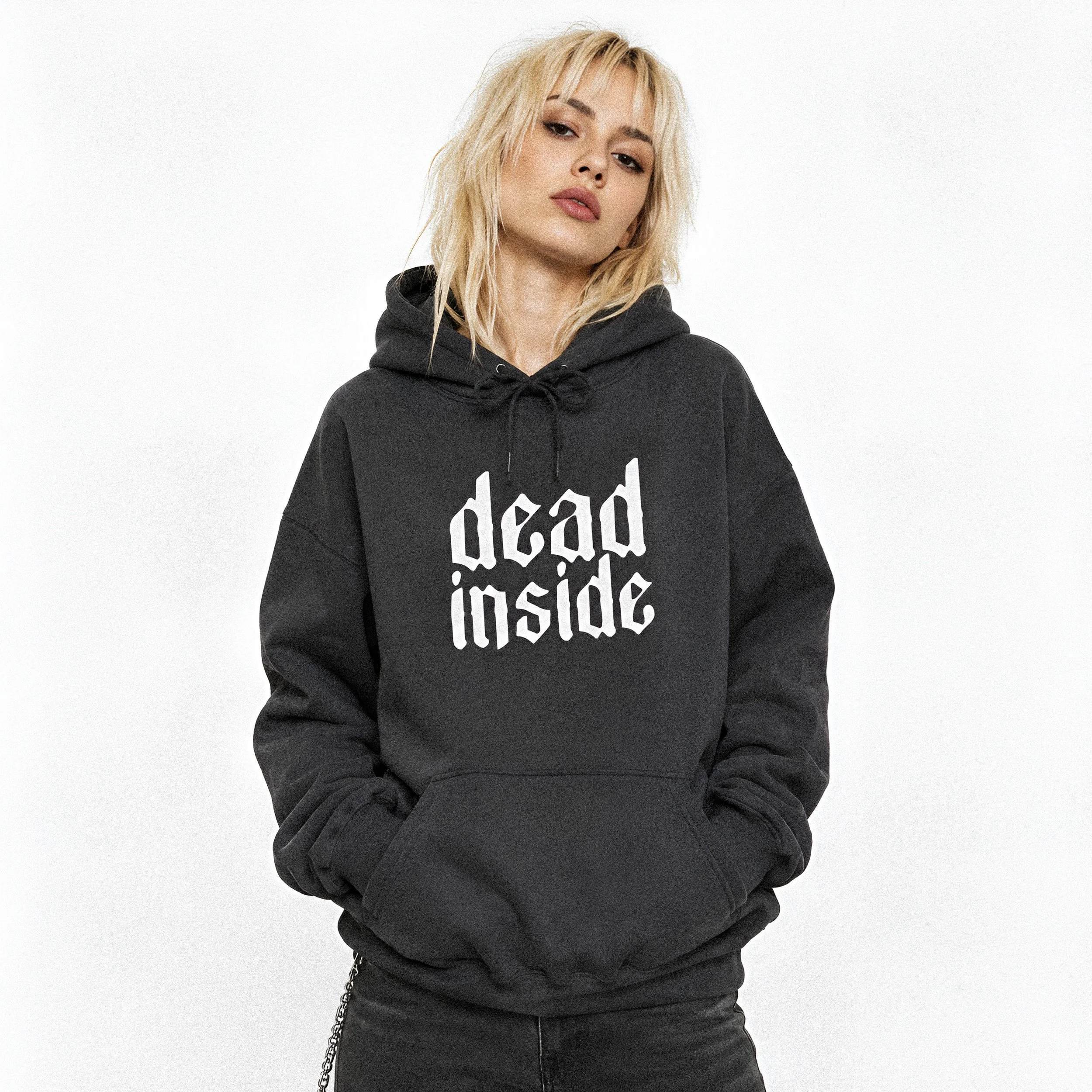 Dead Inside black Hoodie