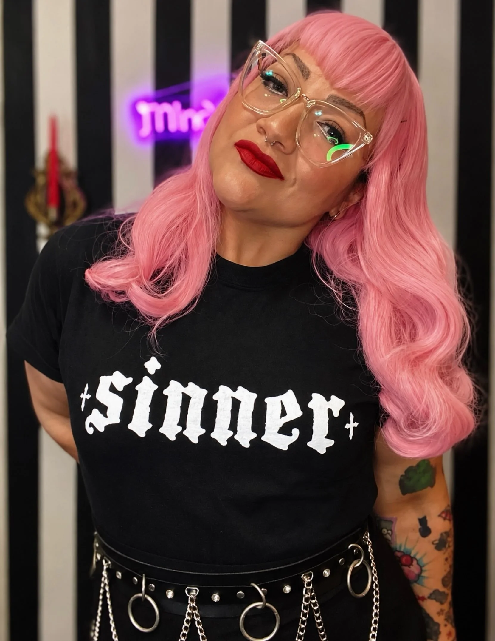 SINNER looks good on you.
The fabulous @mindymorbs , as always. 🖤

Find yours &rarr; nyxabbey.com

#nyxabbey #gothstyle #altfashion #darkfashion #alternativeclothing
