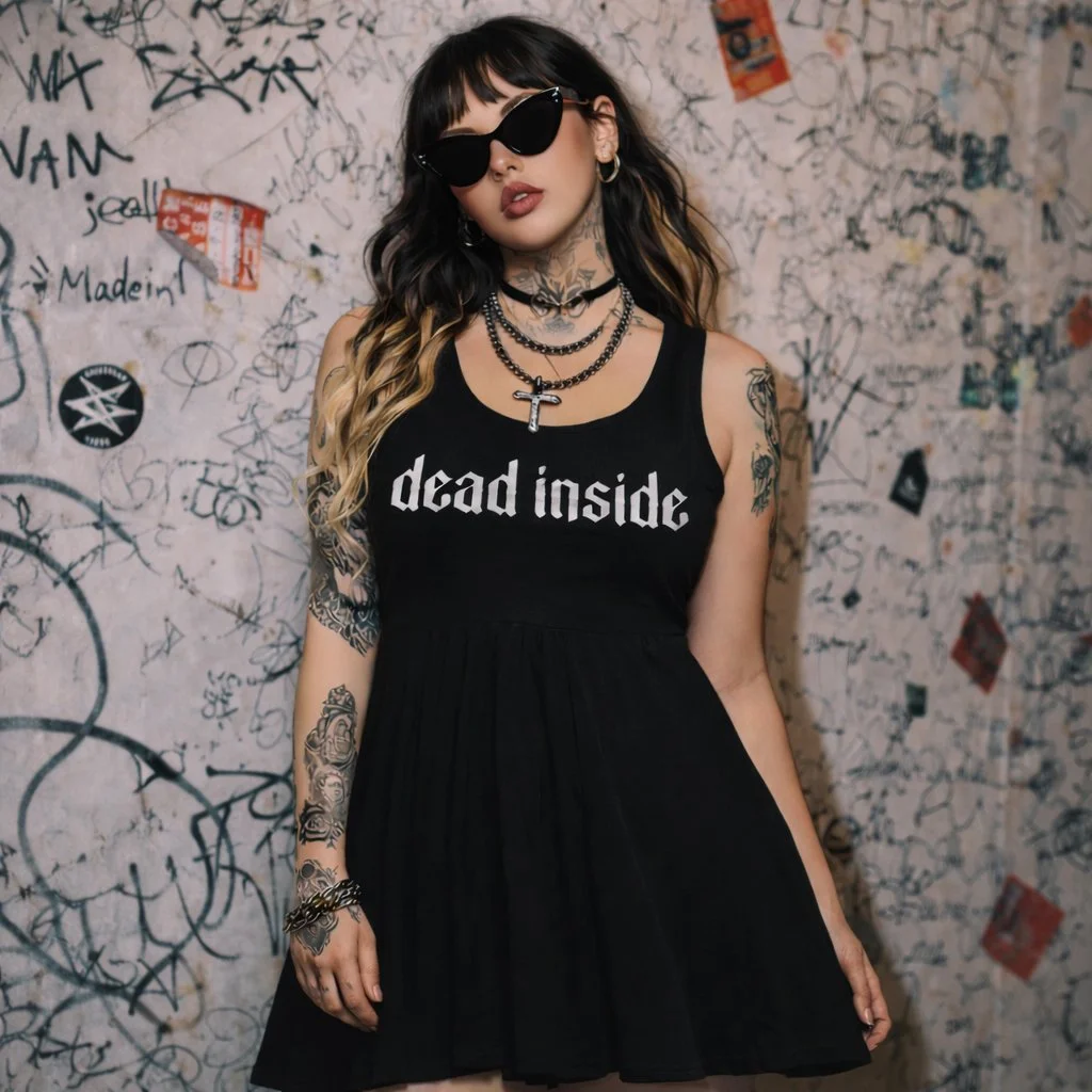 Dead Inside Skater Dress