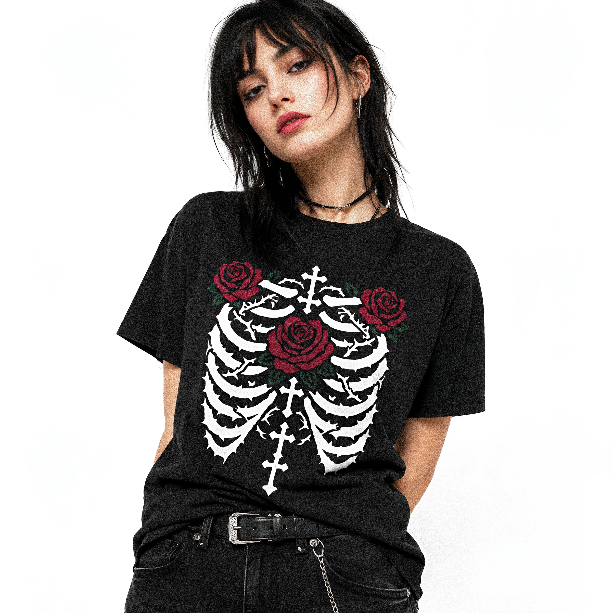 Sacred Bones Rose Shirt