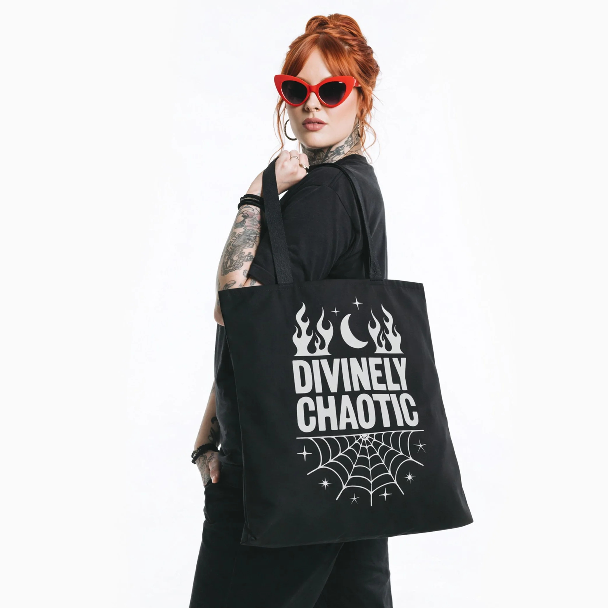 Divinely Chaotic Large Tote Bag