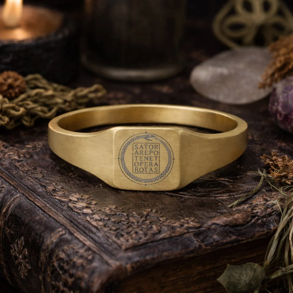 Sator Square Signet Ring