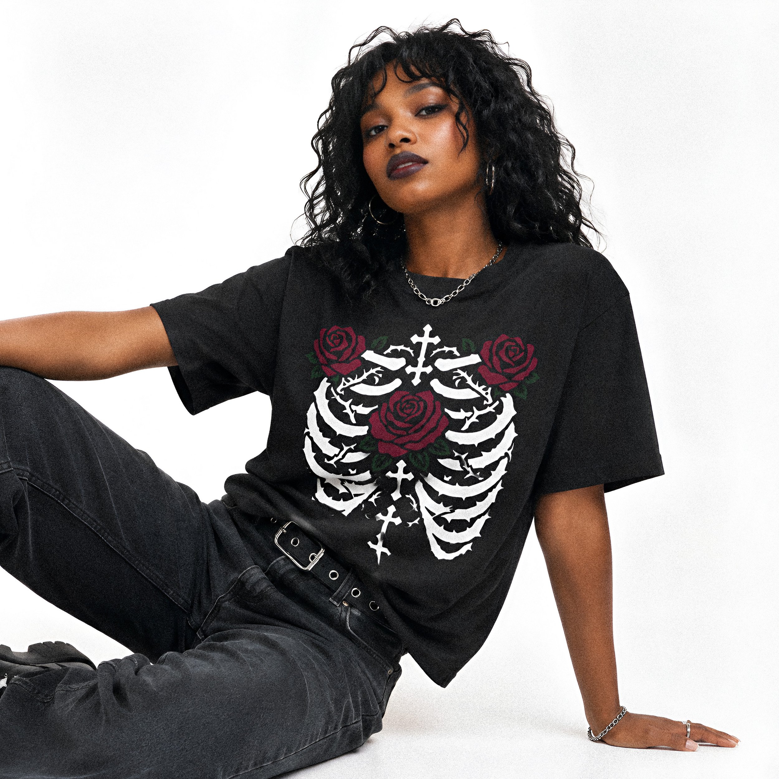 Sacred Bones Rose Shirt