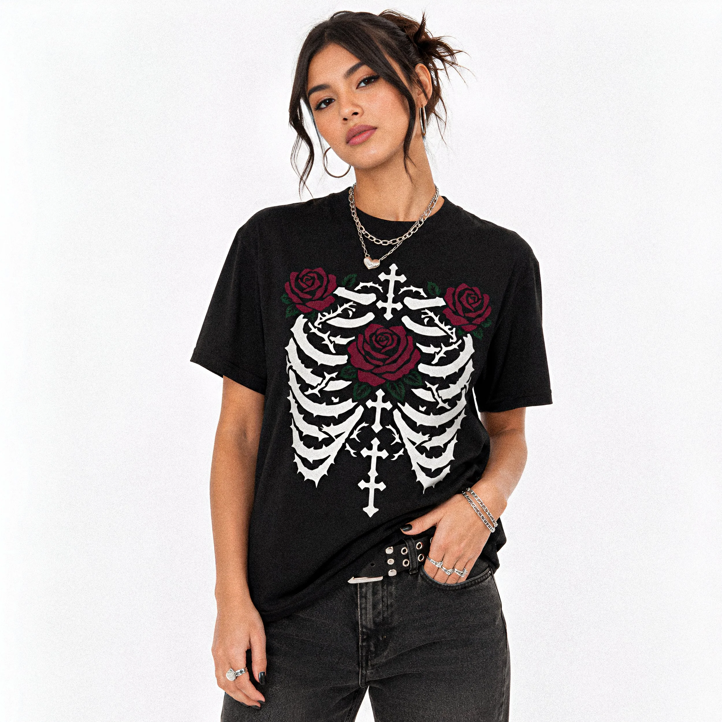 Sacred Bones Rose Shirt
