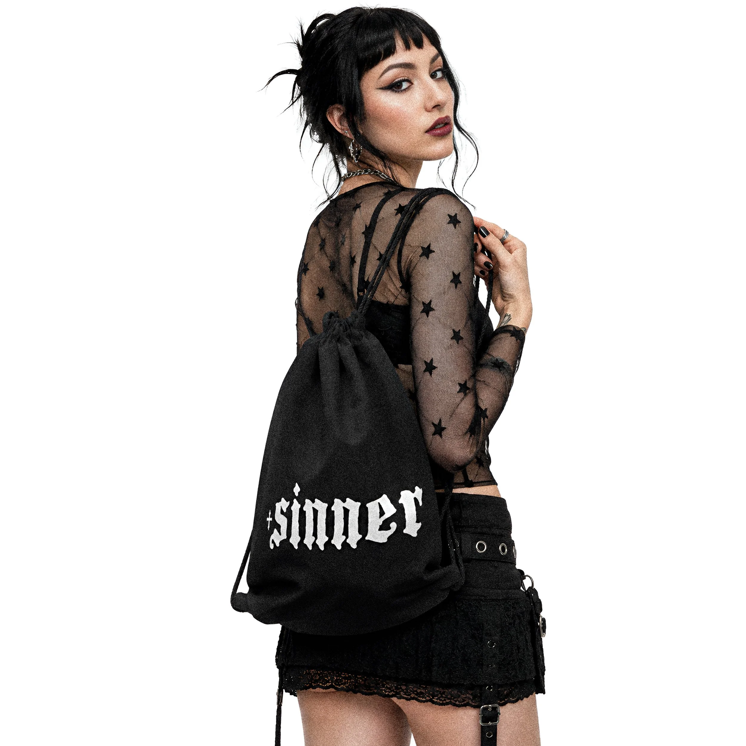 Sinner Drawstring Bag