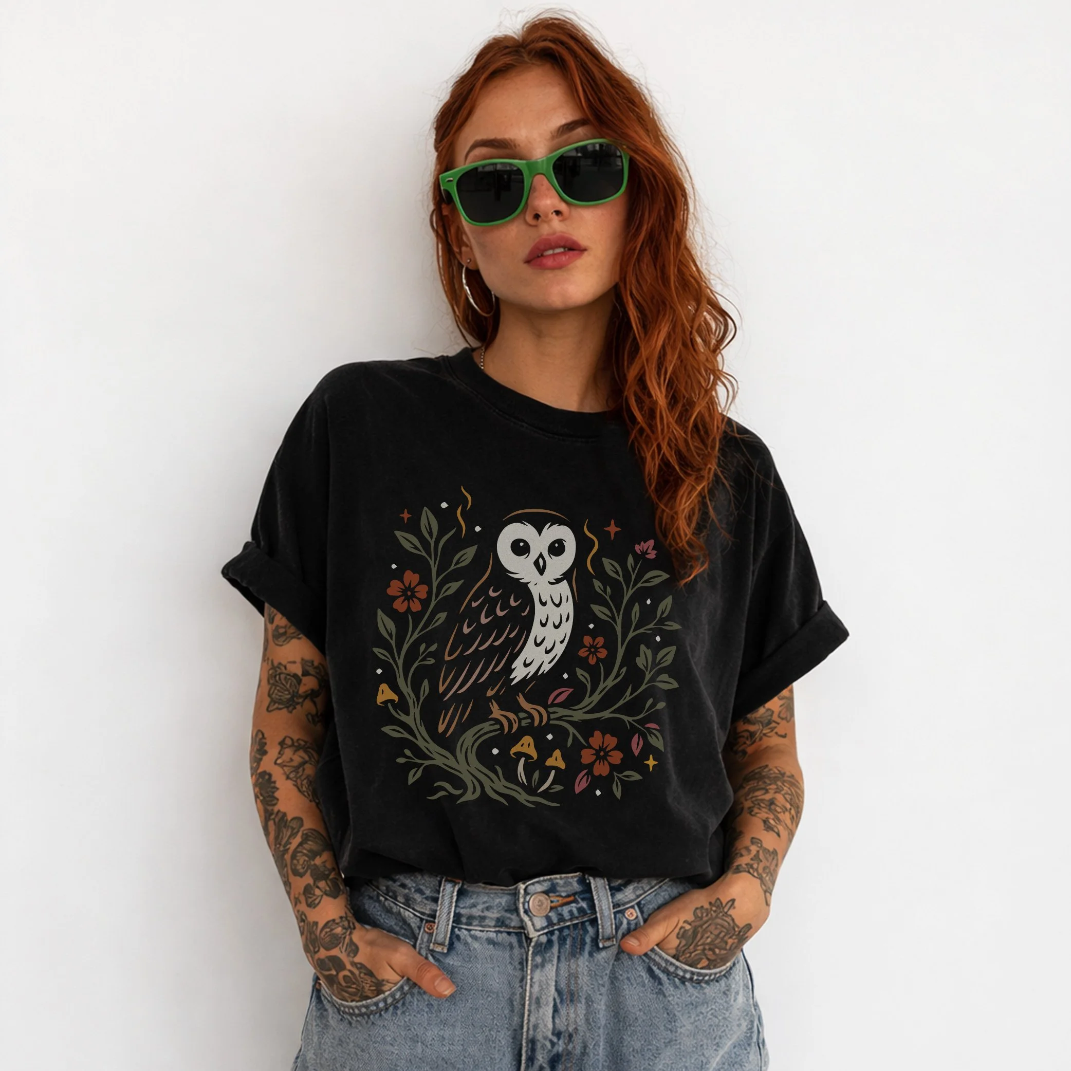 Dark Cottagecore Owl Shirt