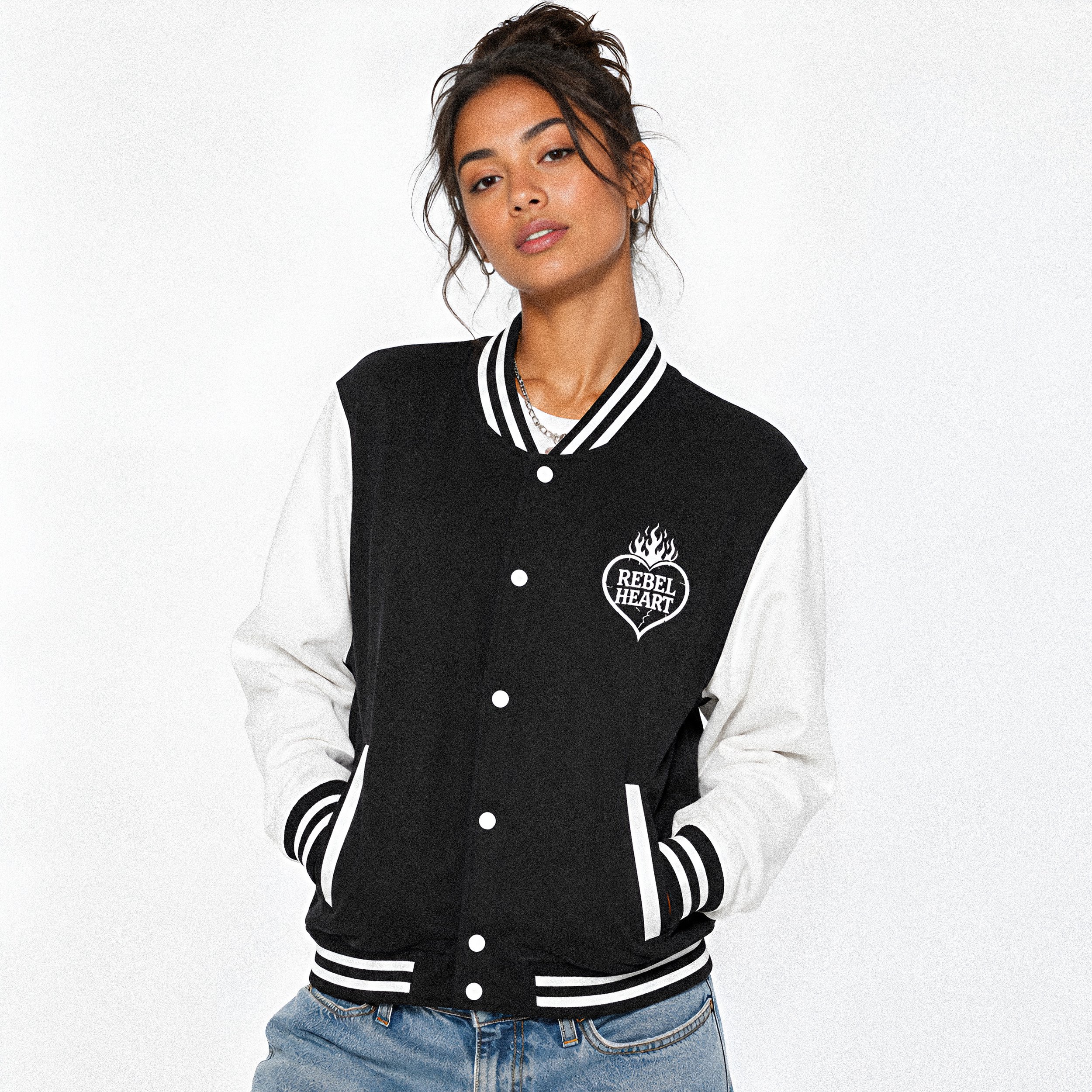 Rebel Heart Unisex Letterman Jacket