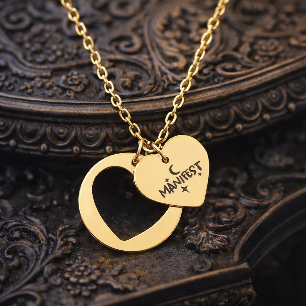 Manifest Heart Cutout Necklace