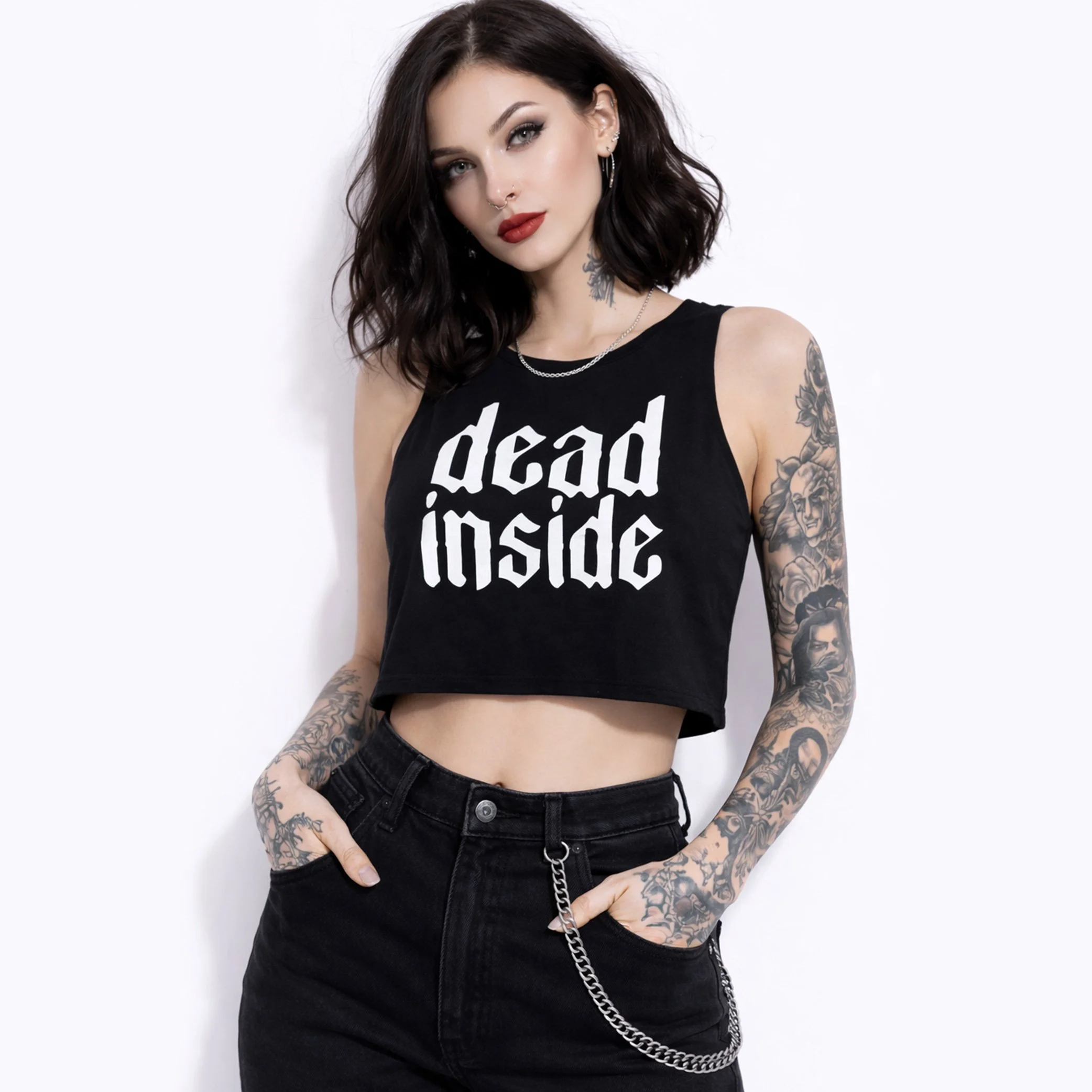 Dead Inside Crop Top
