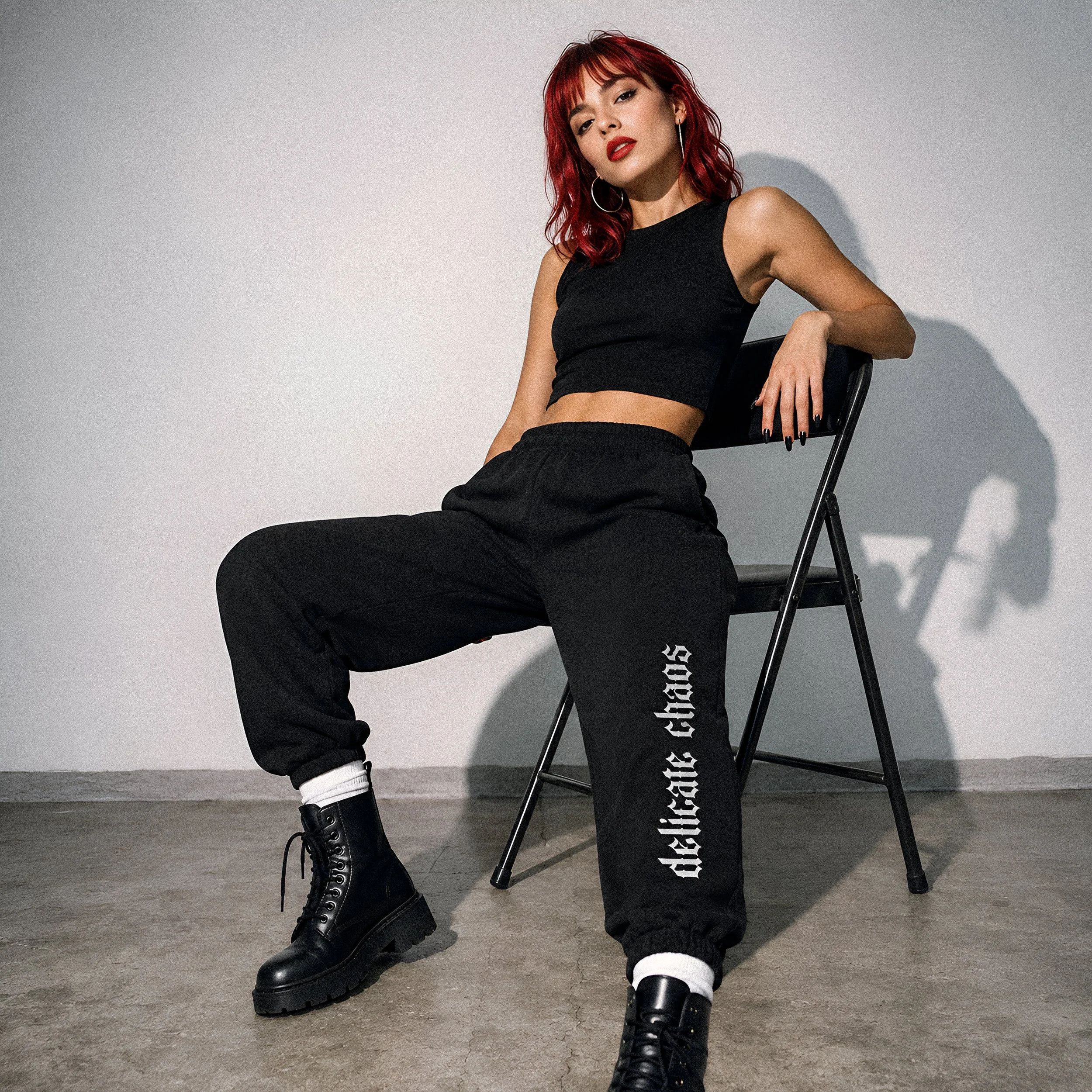 Delicate Chaos Black Sweatpants