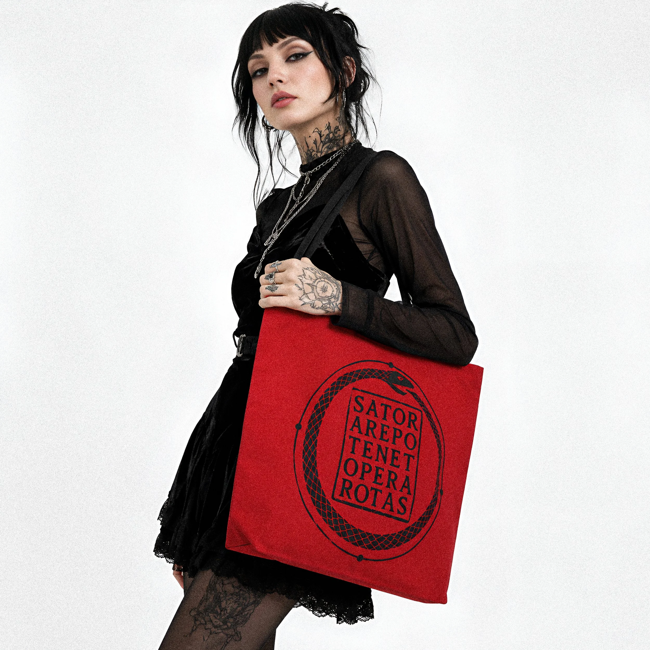 Sator Square Large Tote Bag