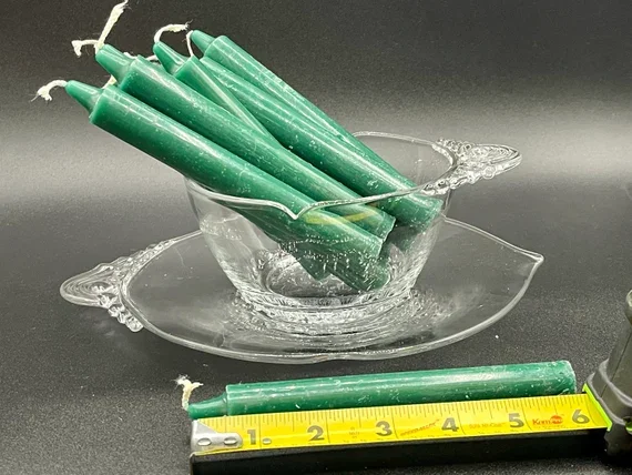 Green 6 Inch Taper Candle (6pck)