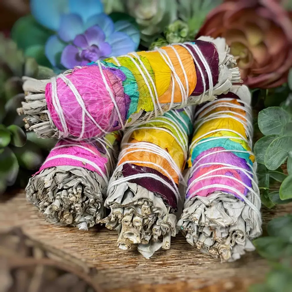 Chakra Sage Smudge Stick 4 inch  - per stick