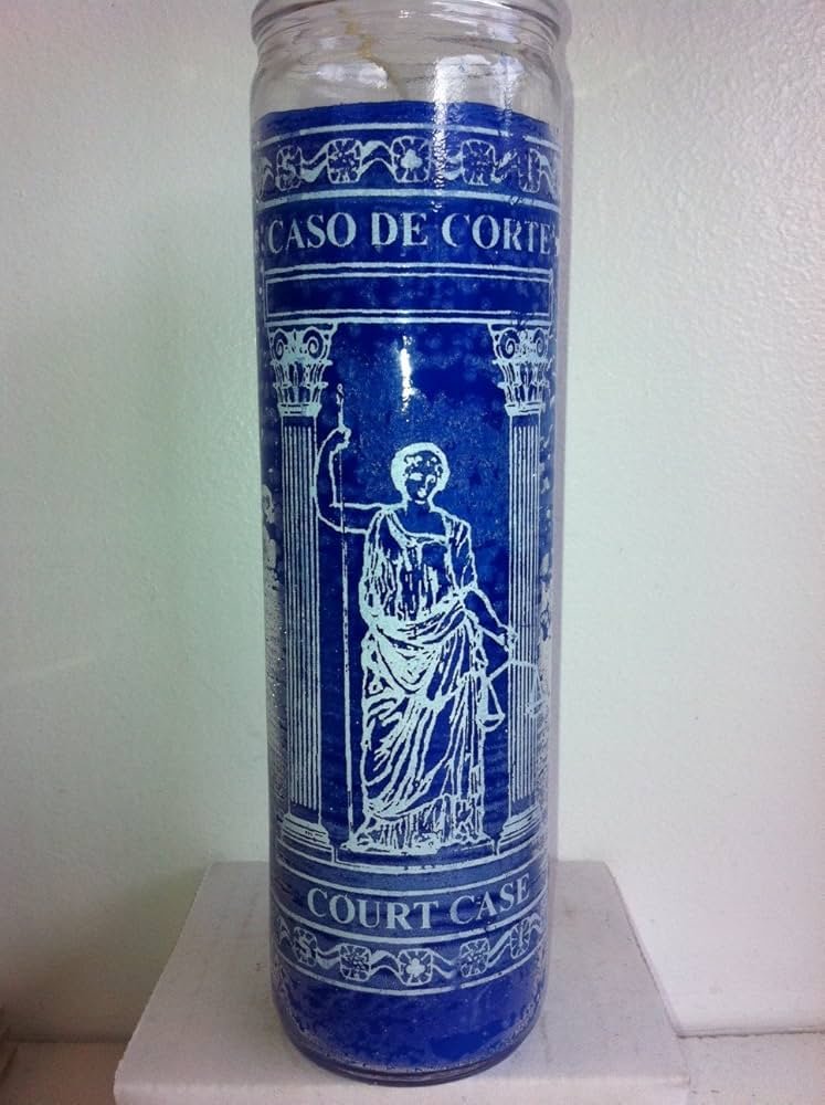 7 Day Court Case Glass Candle